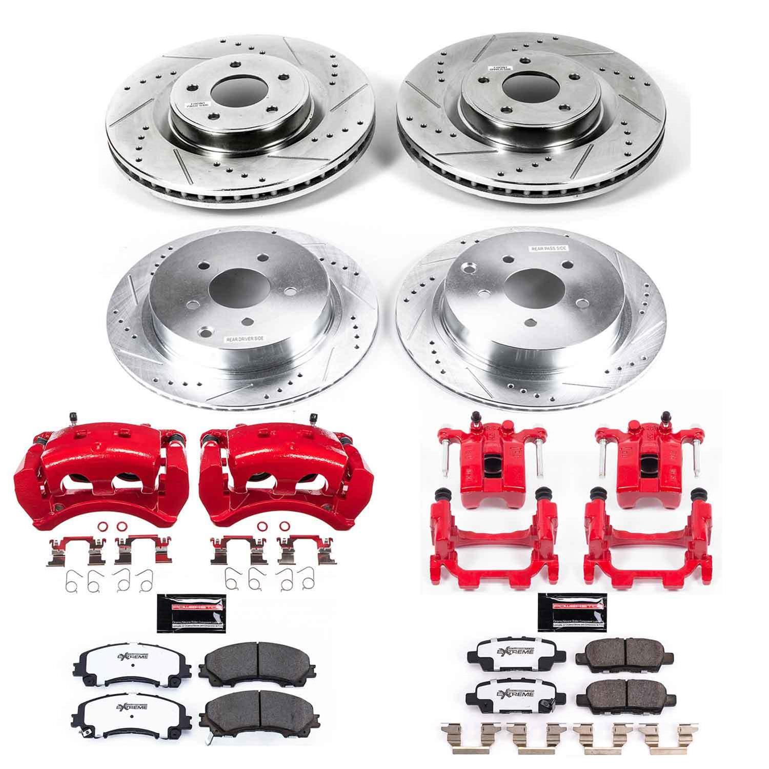 Power Stop 18-22 INFINITI Q60 Front and Rear Z26 Street Kit w/Cals (1x psbS6036, 1x psbK8021-26, 1x psbK6944-26, 1x psbS7146) thumbnail 8