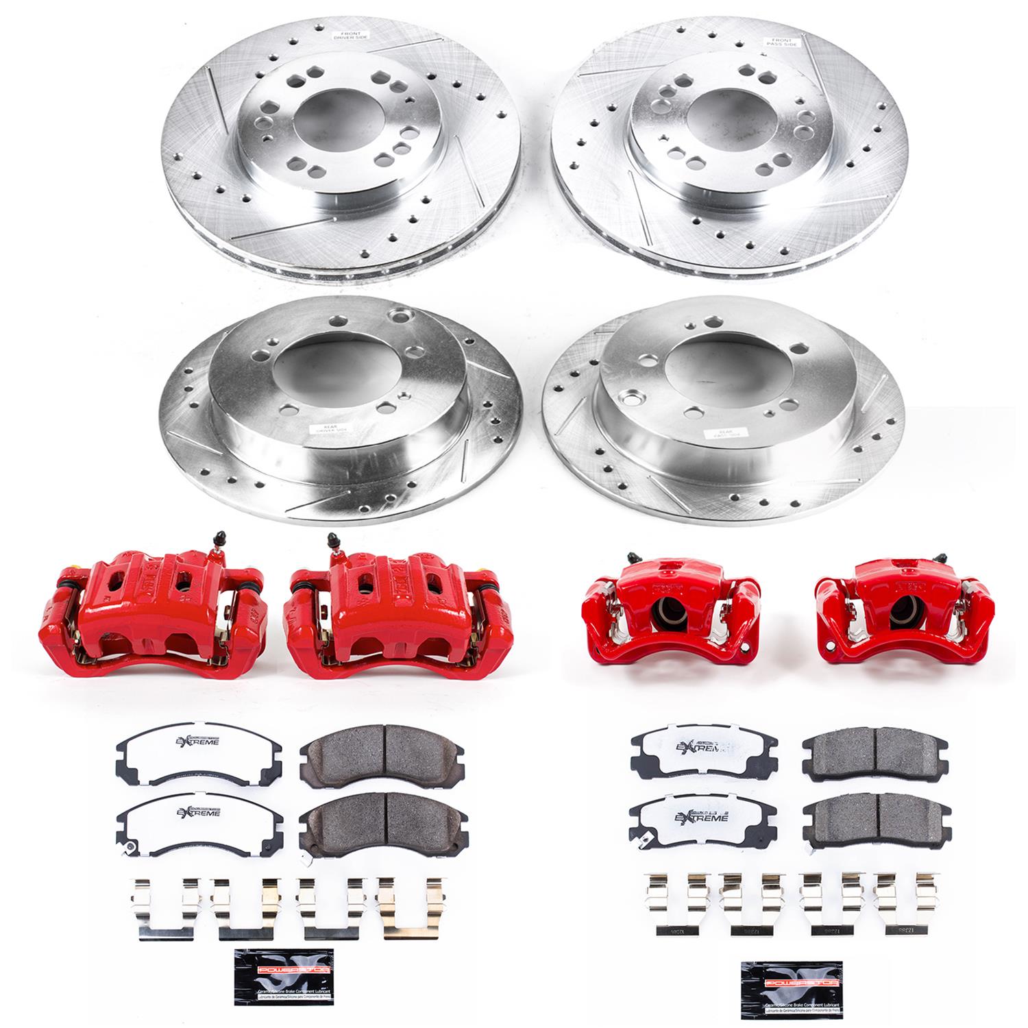 PowerStop KC802-26 PowerStop Z26 Street Warrior Brake Upgrade Kits with ...