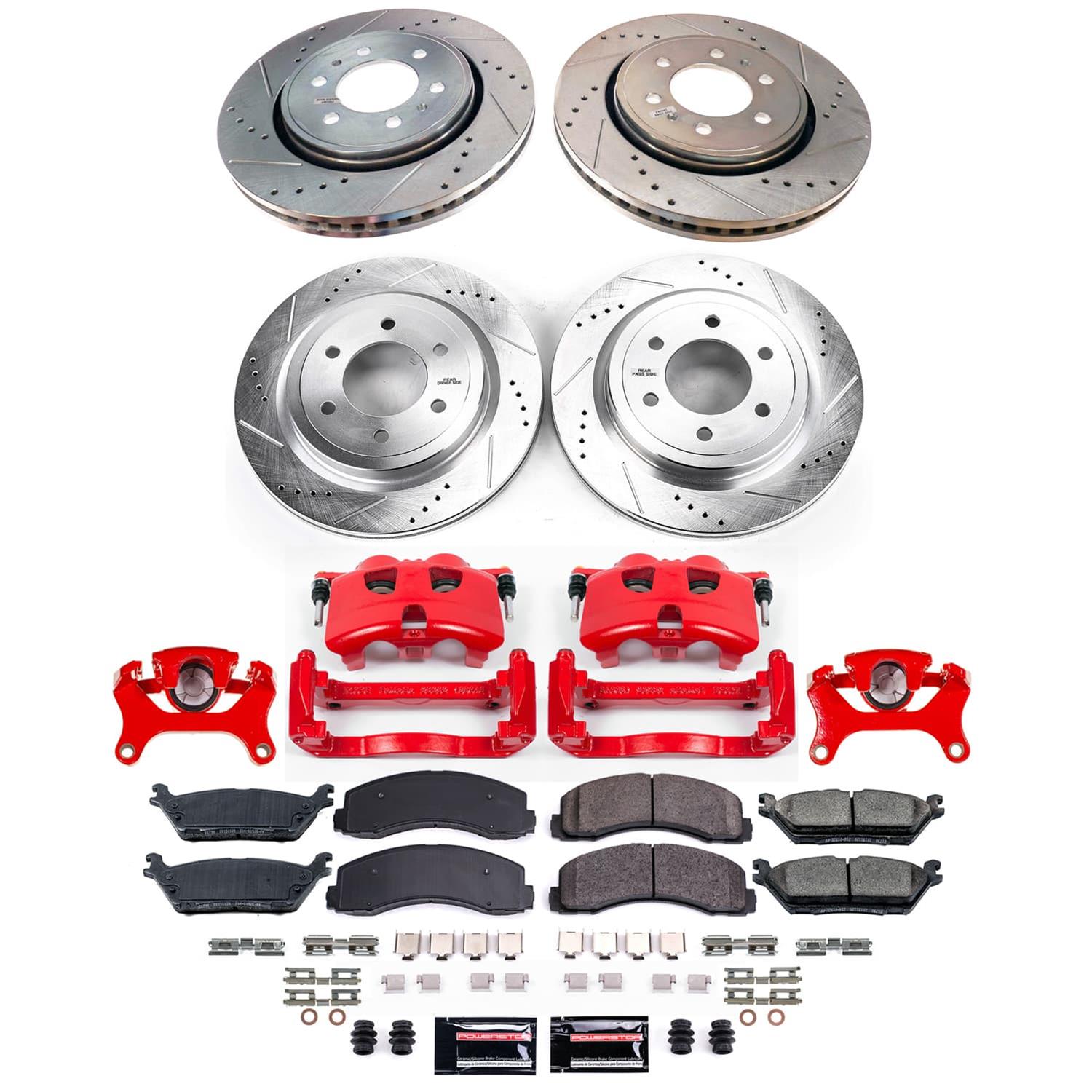 Power Stop 18-20 Ford F-150 Front and Rear Z23 Evolution Kit w/Calipers (1x psbK8030, 1x psbS5404, 1x psbK3167, 1x psbS15018) thumbnail 2