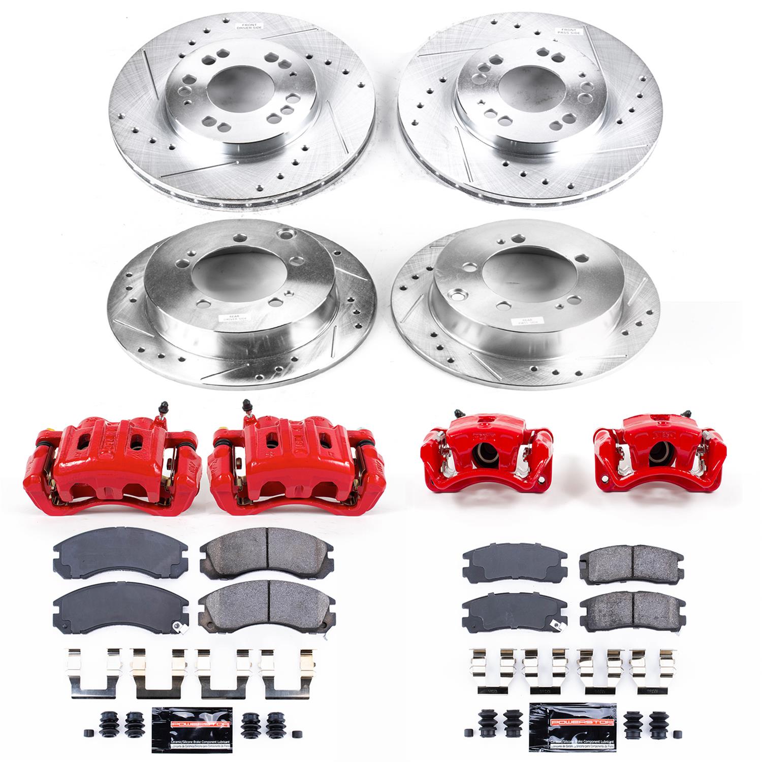 Power Stop 2000 Mitsubishi Eclipse Front & Rear Z23 Evolution Sport Brake Kit w/Calipers (1x psbK798, 1x psbK1203, 1x psbS1692, 1x psbS4670A) thumbnail 5