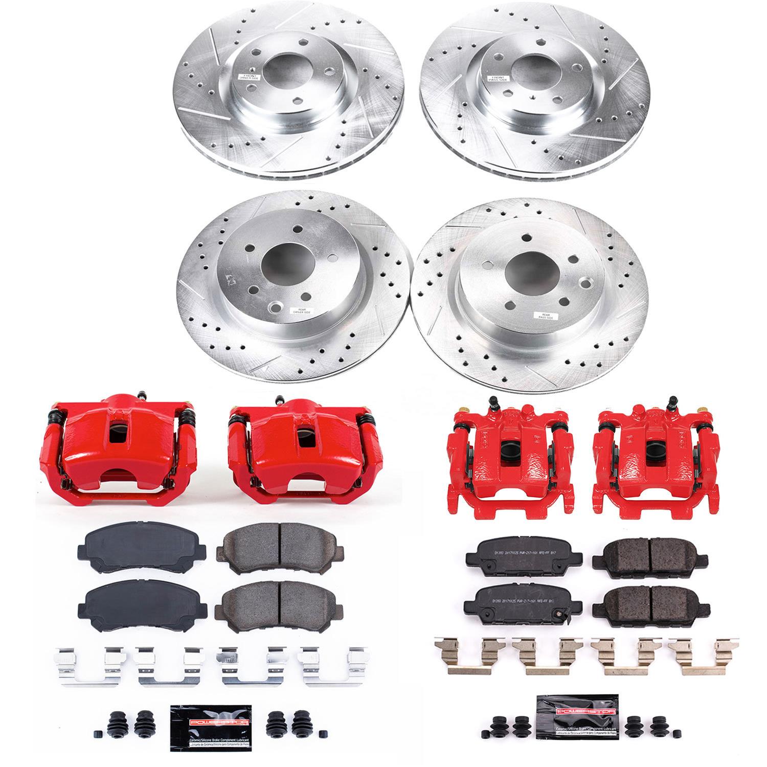 Power Stop 2018 Nissan Maxima Front & Rear Z23 Evolution Sport Brake Kit w/Calipers (1x psbK8062, 1x psbK3076, 1x psbS6030, 1x psbS6240) thumbnail 5