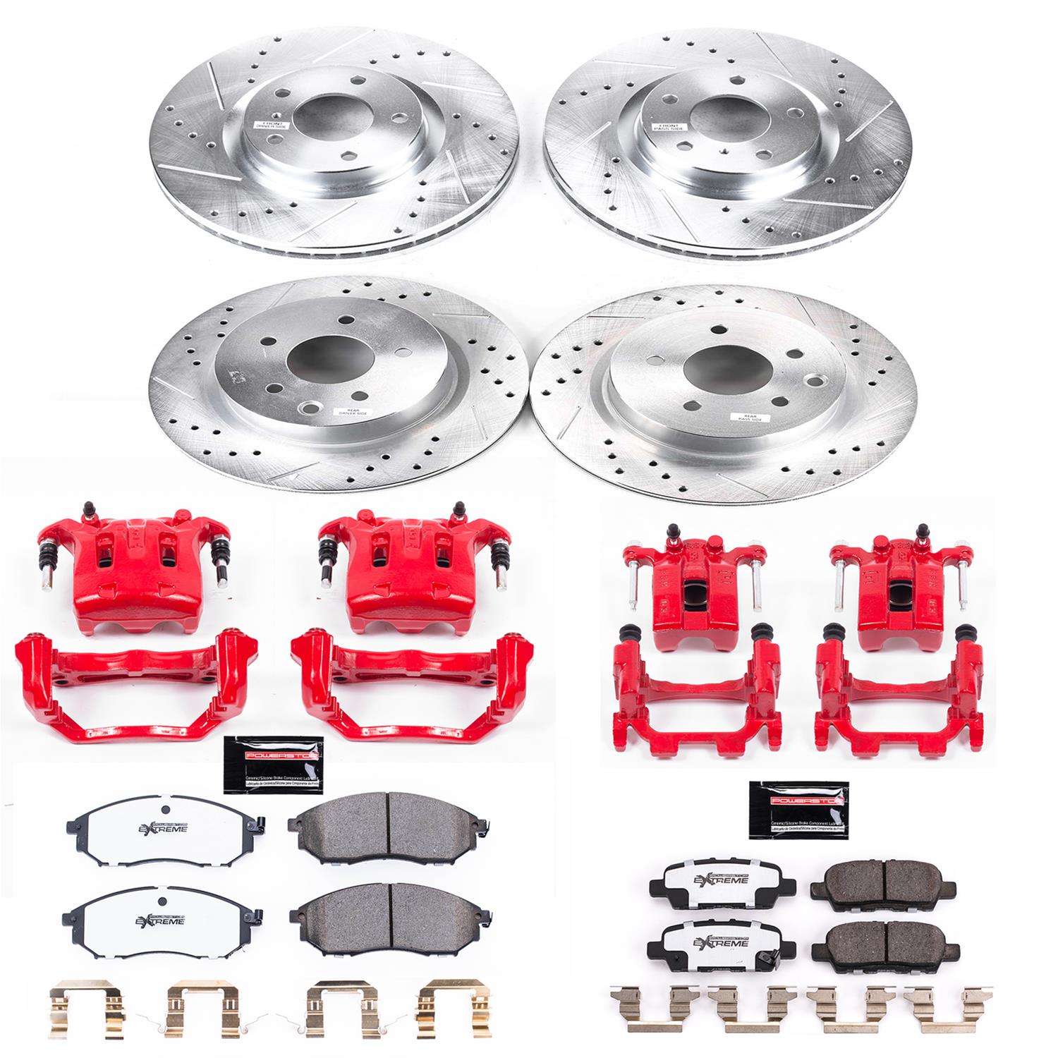 Power Stop 18-19 Nissan 370Z Front and Rear Z26 Street Kit w/Cals (1x psbS6036, 1x psbK112-26, 1x psbK8062-26, 1x psbS2870B) thumbnail 5