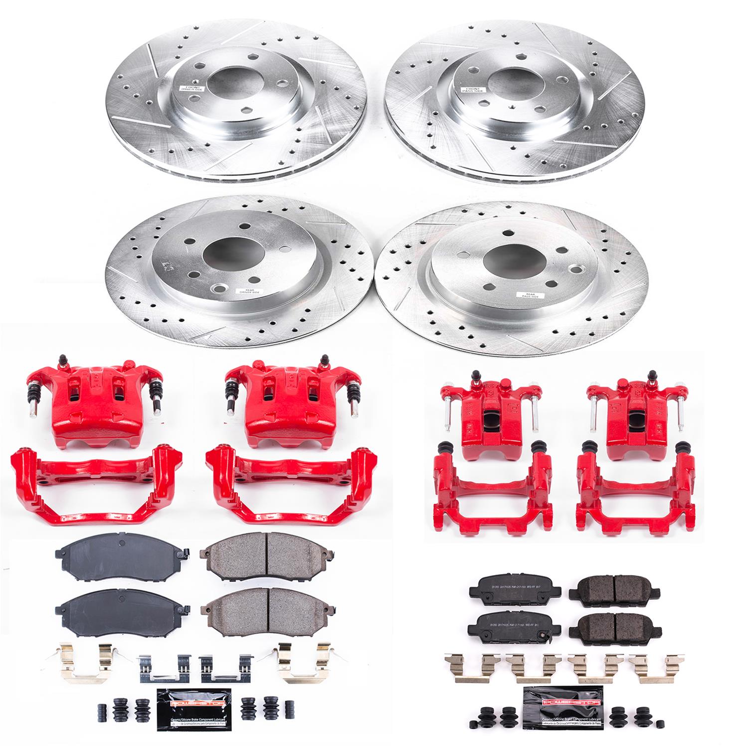 Power Stop 18-19 Nissan 370Z Front & Rear Z23 Evolution Sport Brake Kit w/Calipers (1x psbK8062, 1x psbK112, 1x psbS6036, 1x psbS2870B) thumbnail 5