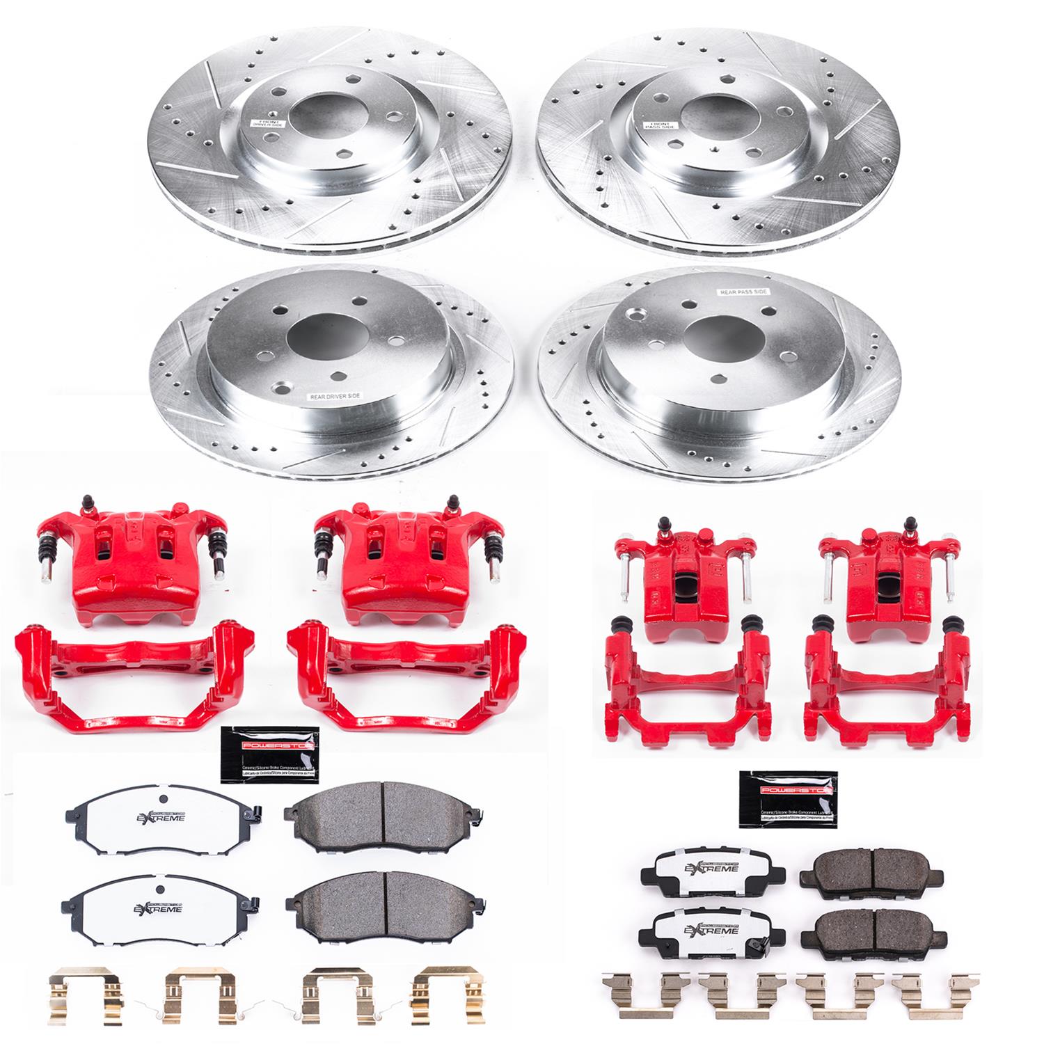 Power Stop 18-19 INFINITI Q70L Front and Rear Z26 Street Kit w/Cals (1x psbS6036, 1x psbK8021-26, 1x psbK112-26, 1x psbS2870B) thumbnail 6