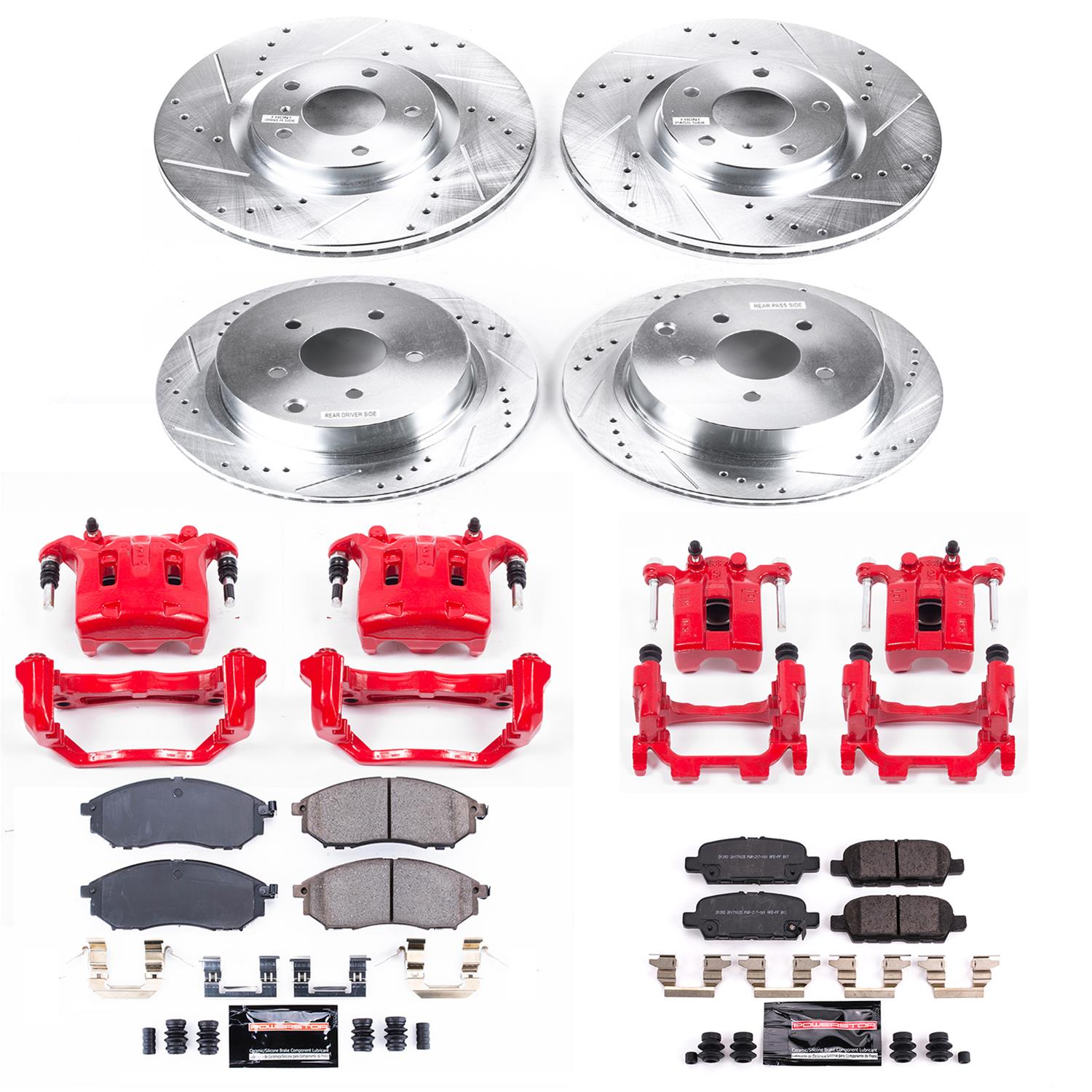 Power Stop 18-19 Infiniti Q70 Front & Rear Z23 Evolution Sport Brake Kit w/Calipers (1x psbK112, 1x psbS6036, 1x psbK8021, 1x psbS2870B) thumbnail 5