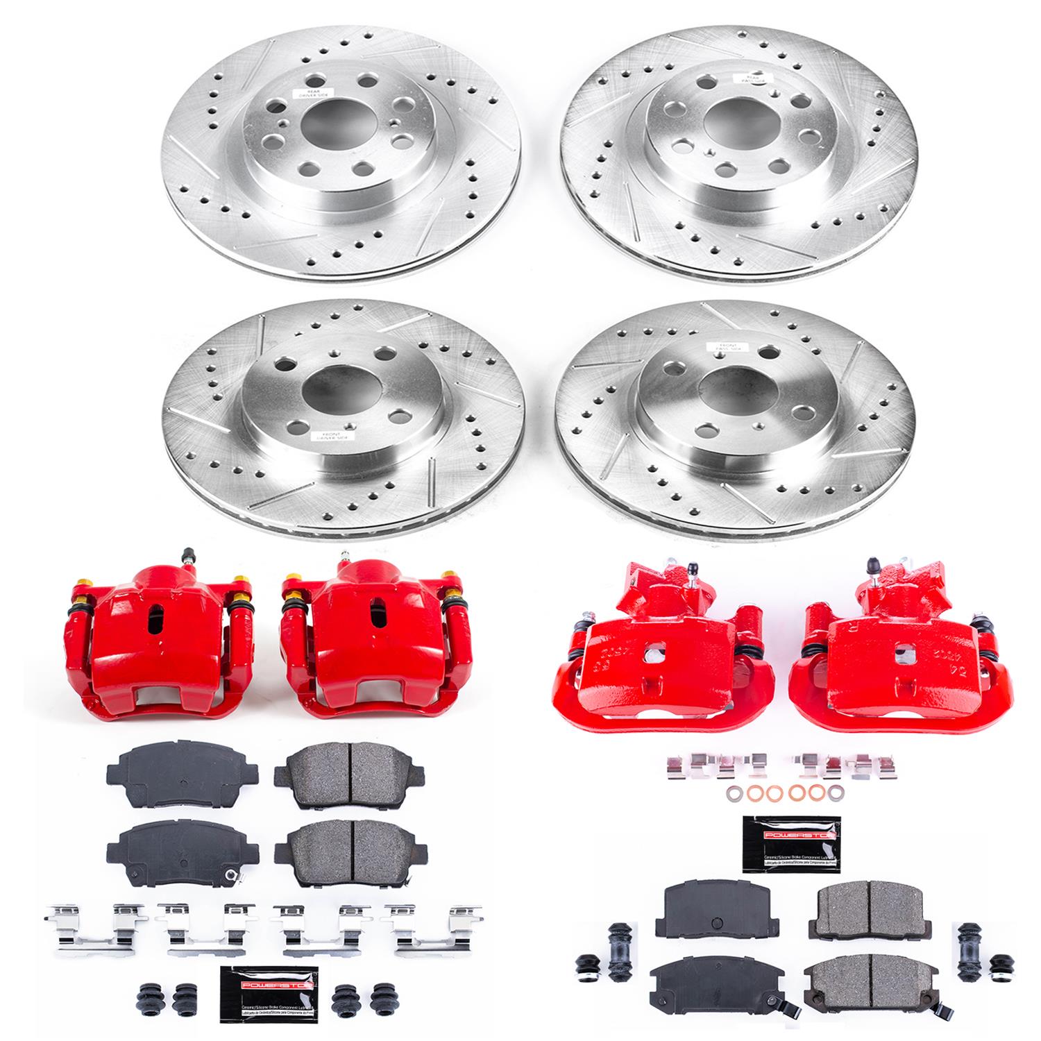 Power Stop 00-02 Toyota MR2 Spyder Front & Rear Z23 Evolution Sport Brake Kit w/Calipers (1x psbK821, 1x psbK3161, 1x psbS2650, 1x psbS2754) thumbnail 2