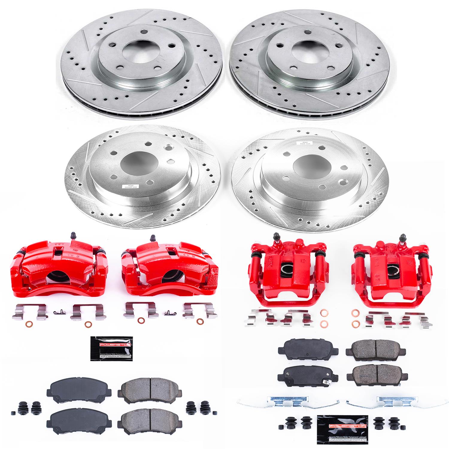 Power Stop 08-14 Nissan Rogue Front & Rear Z23 Evolution Sport Brake Kit w/Calipers (1x psbK7881, 1x psbS3428, 1x psbS3436, 1x psbK4724) thumbnail 5