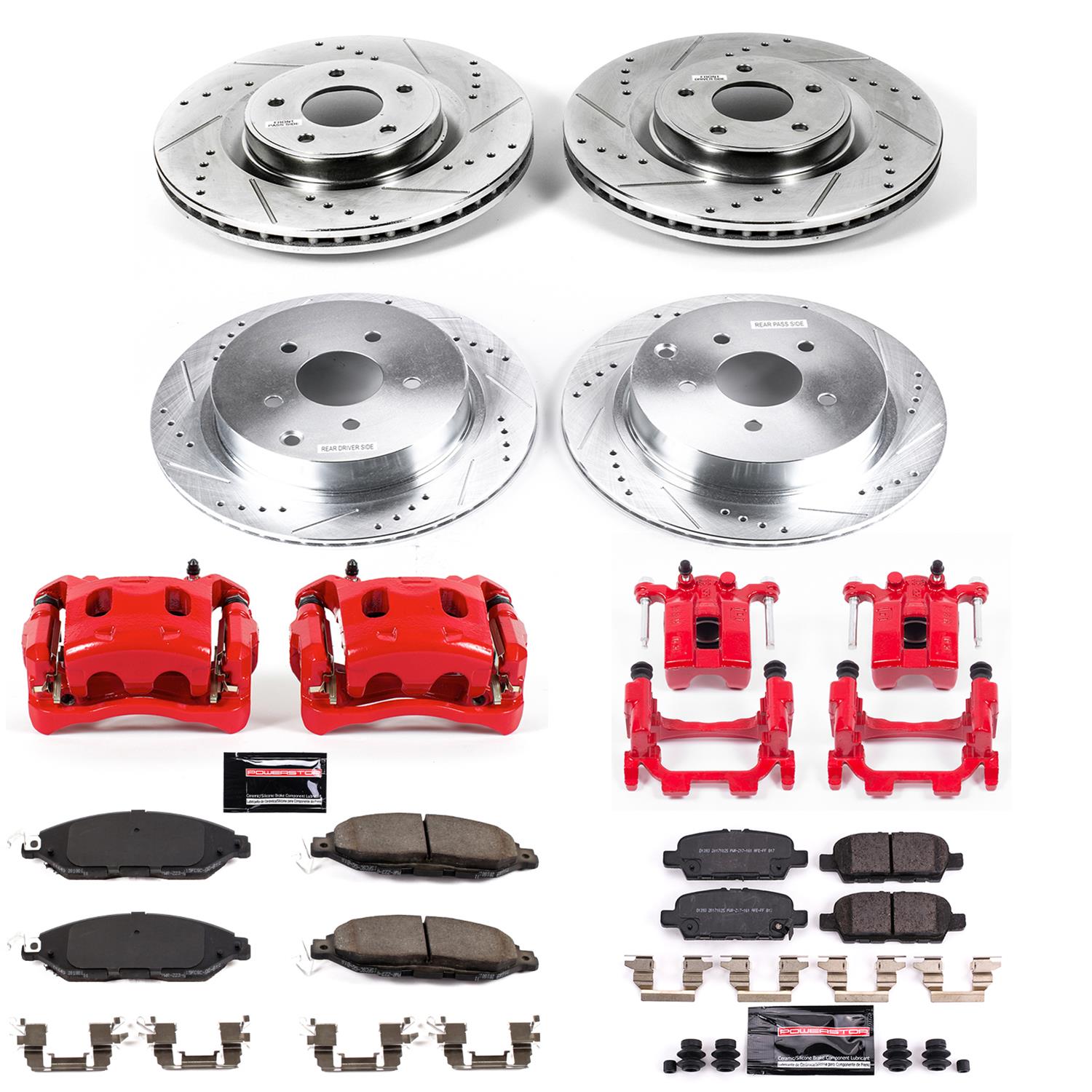 Power Stop 2019 Infiniti QX60 Front & Rear Z23 Evolution Sport Brake Kit w/Calipers (1x psbS6036, 1x psbK6496, 1x psbK8021, 1x psbS7100) thumbnail 6