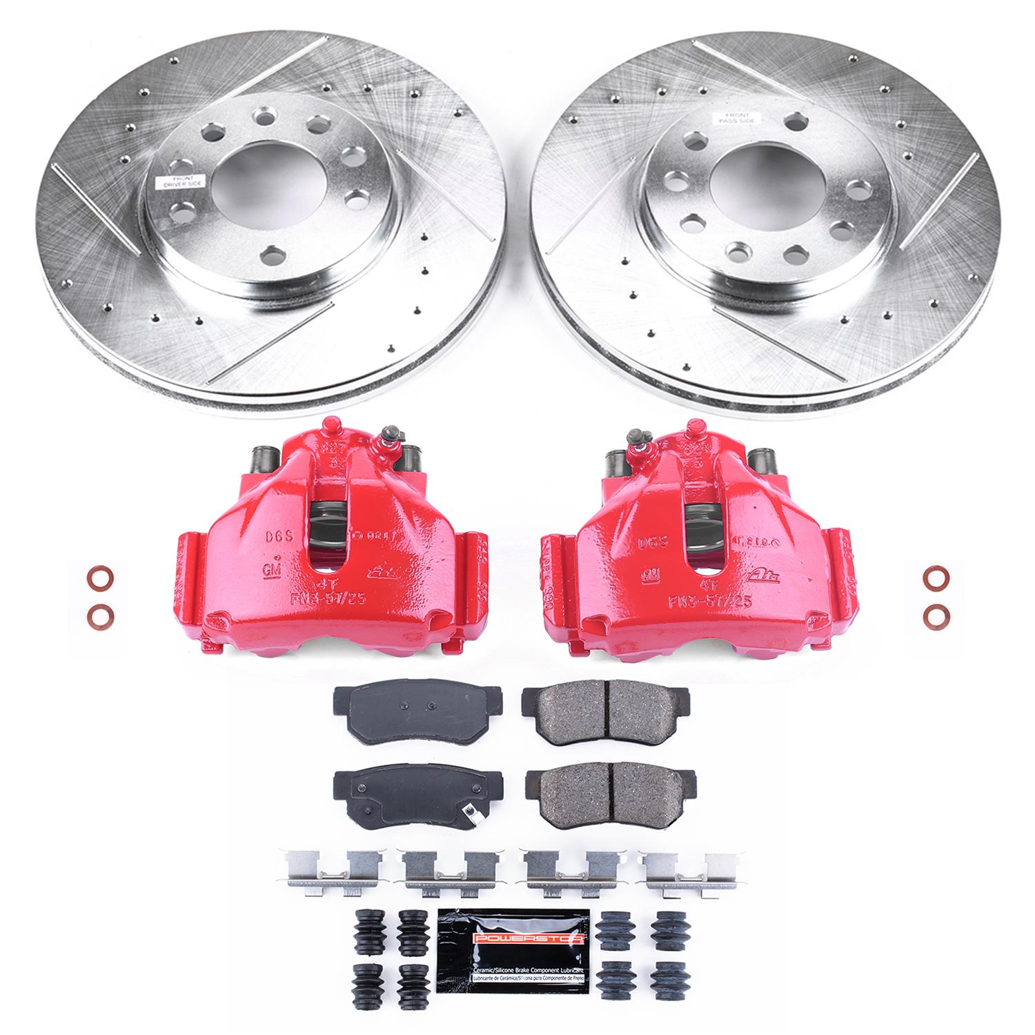 Power Stop 99-03 Saab 9-3 Front Z23 Evolution Sport Brake Kit w/Calipers (1x psbK834, 1x psbS2038) thumbnail 5