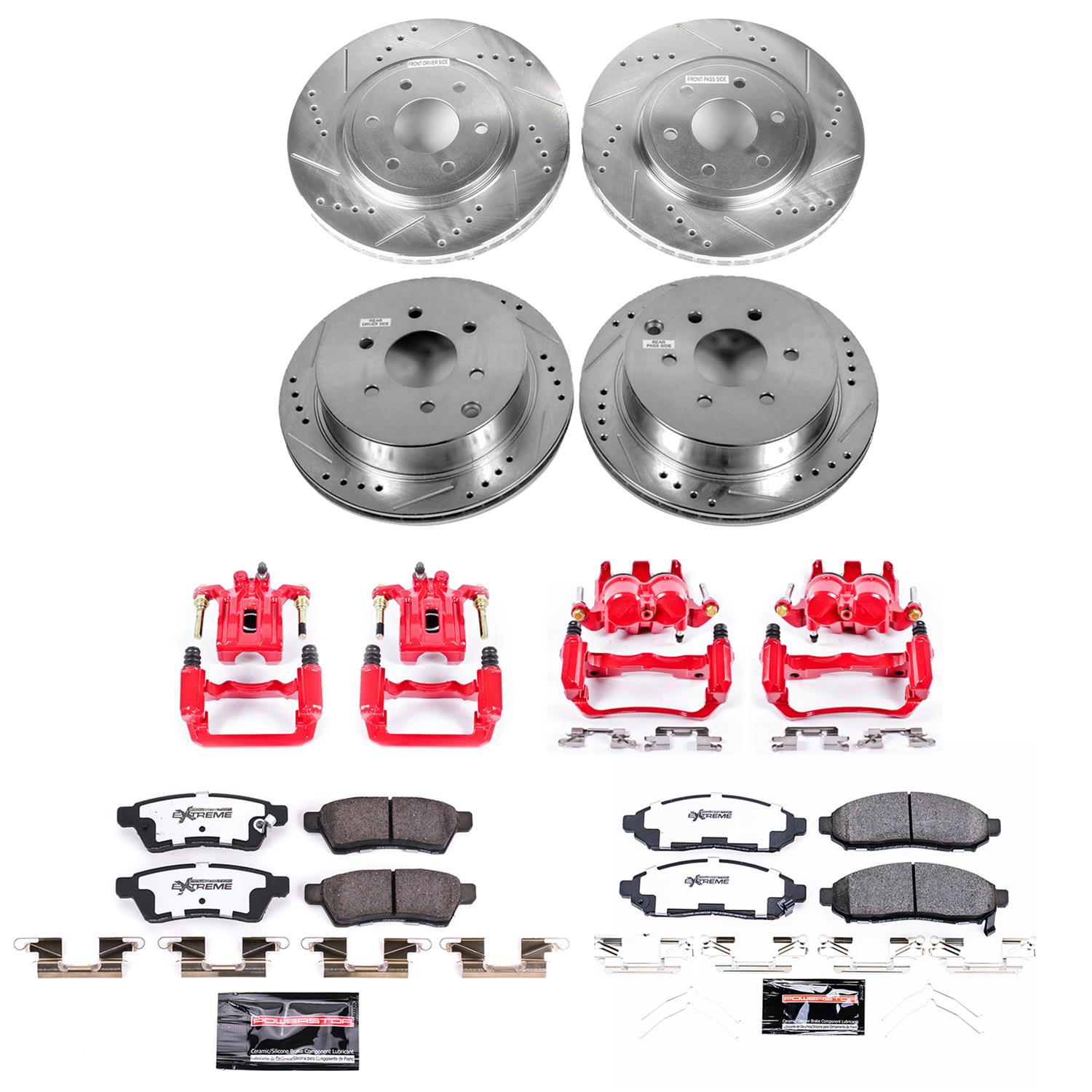 Power Stop 16-22 Nissan Frontier Front and Rear Z36 Truck & Tow Kit w/Cals (1x psbS2994, 1x psbS3122A, 1x psbK8325-36, 1x psbK4621-36) thumbnail 3