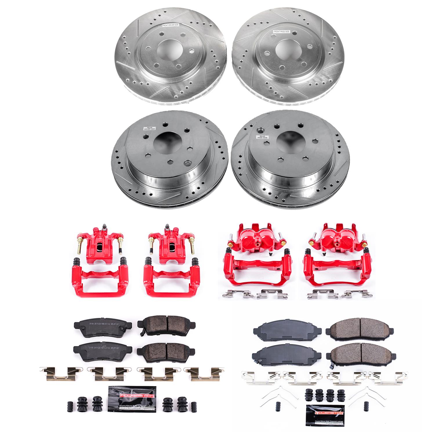 Power Stop 2019 Nissan Frontier 2WD Front & Rear Z23 Evolution Sport Brake Kit w/Calipers (1x psbS2994, 1x psbK8325, 1x psbK4621, 1x psbS3122A) thumbnail 7