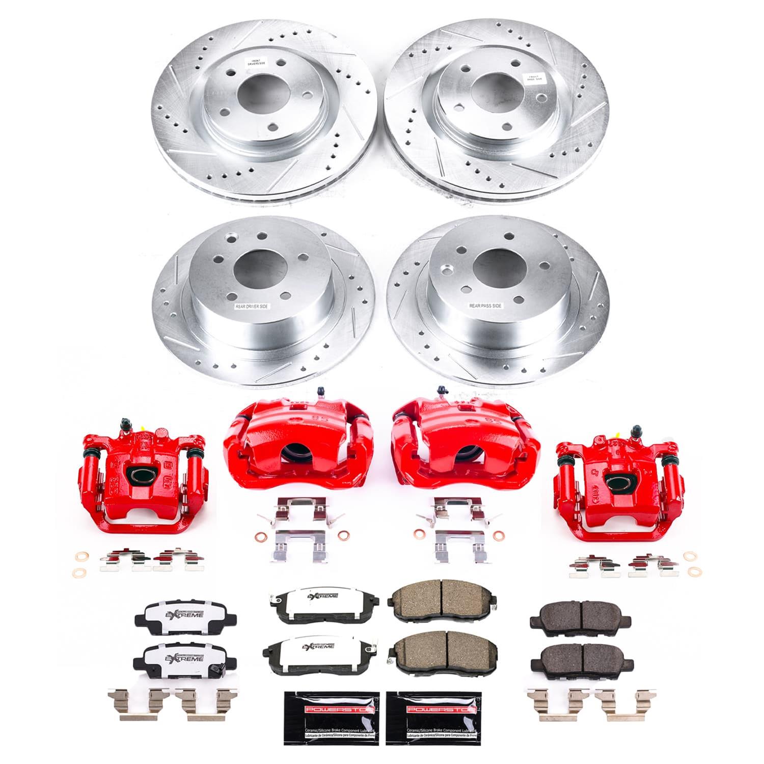 Power Stop 2019 Nissan Sentra Front and Rear Z26 Street Kit w/Calipers (1x psbS3582, 1x psbK8327-26, 1x psbS6640, 1x psbK8335-26) thumbnail 6