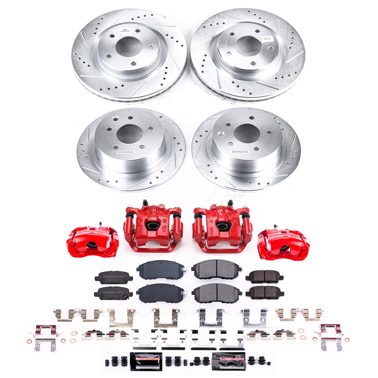 Power Stop 2019 Nissan Sentra Front and Rear Z23 Evolution Kit w/Calipers (1x psbS3582, 1x psbS6640, 1x psbK8334, 1x psbK8326) thumbnail 2