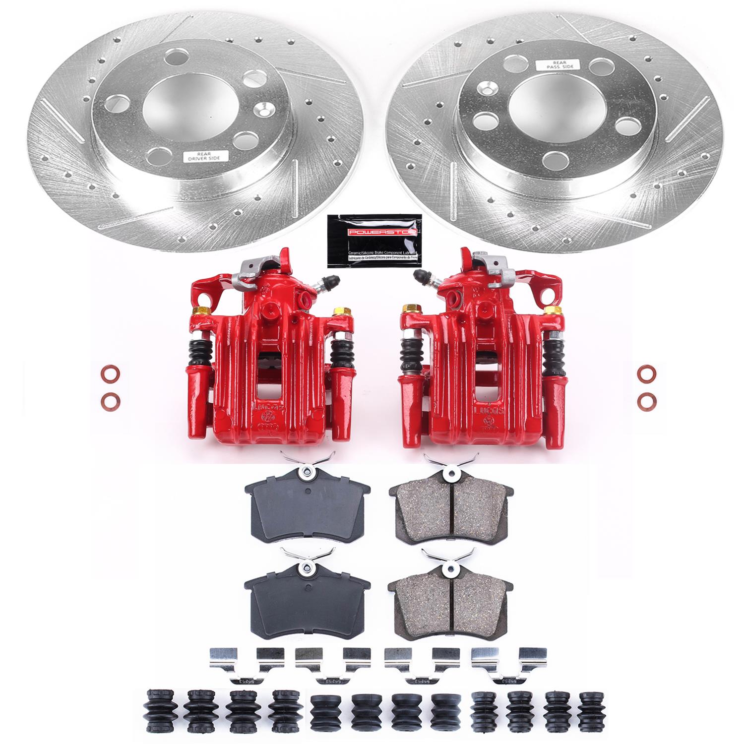Power Stop 98-99 Volkswagen Beetle Rear Z23 Evolution Sport Brake Kit w/Calipers (1x psbS2570, 1x psbK847) thumbnail 5
