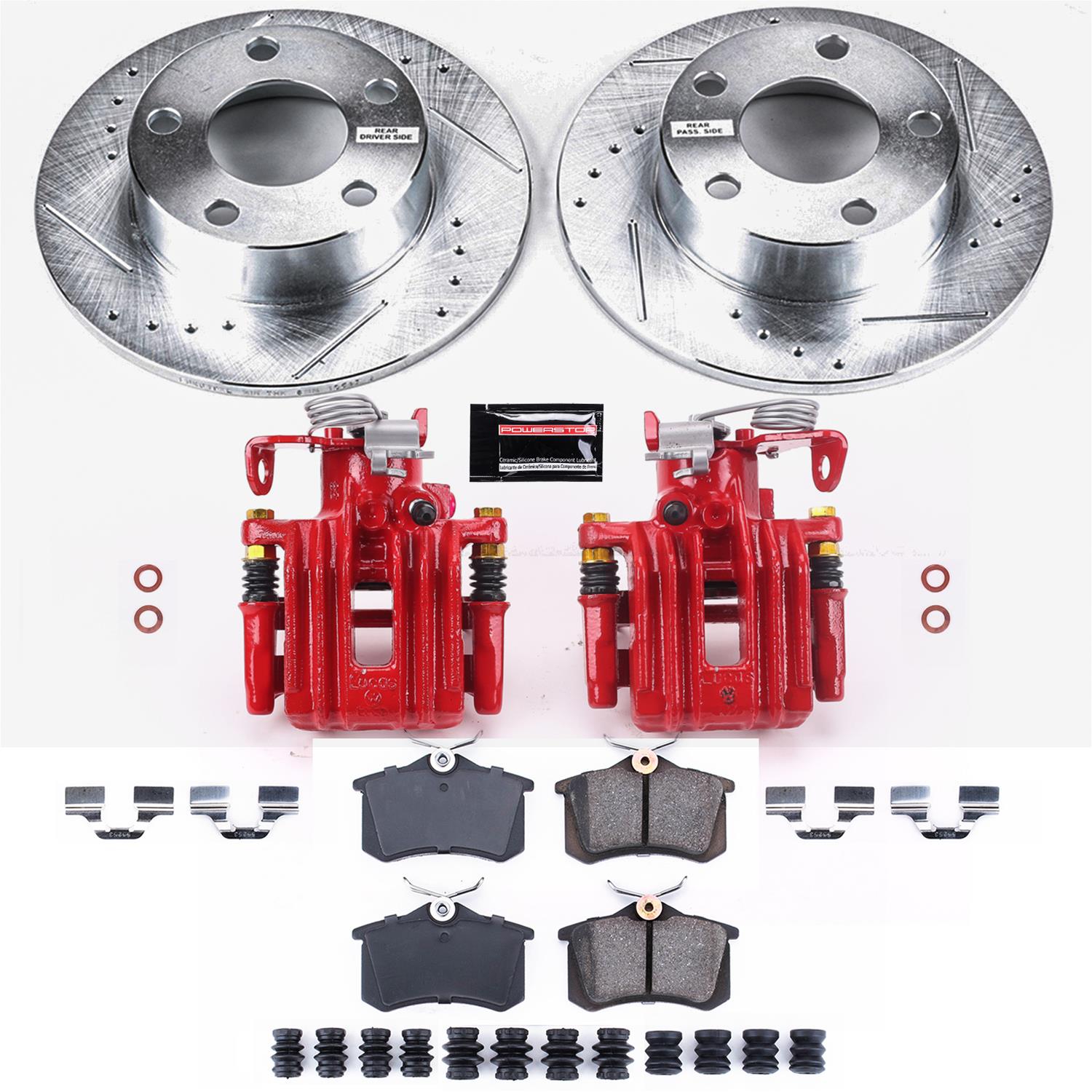 Power Stop 98-01 Audi A6 Quattro Rear Z23 Evolution Sport Brake Kit w/Calipers (1x psbS2636, 1x psbK849) thumbnail 4