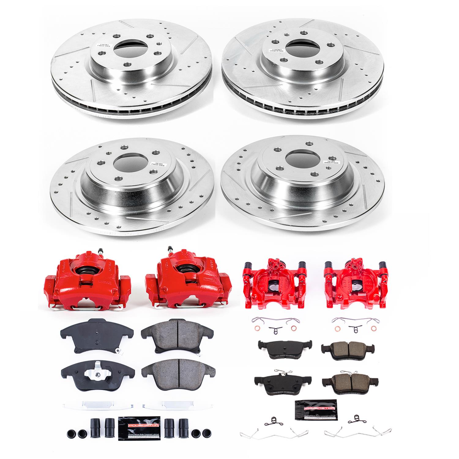Power Stop 17-20 Ford Fusion Front & Rear Z23 Evolution Kit w/Calipers (1x psbS5474, 1x psbK6399, 1x psbS5476, 1x psbK8533) thumbnail 2