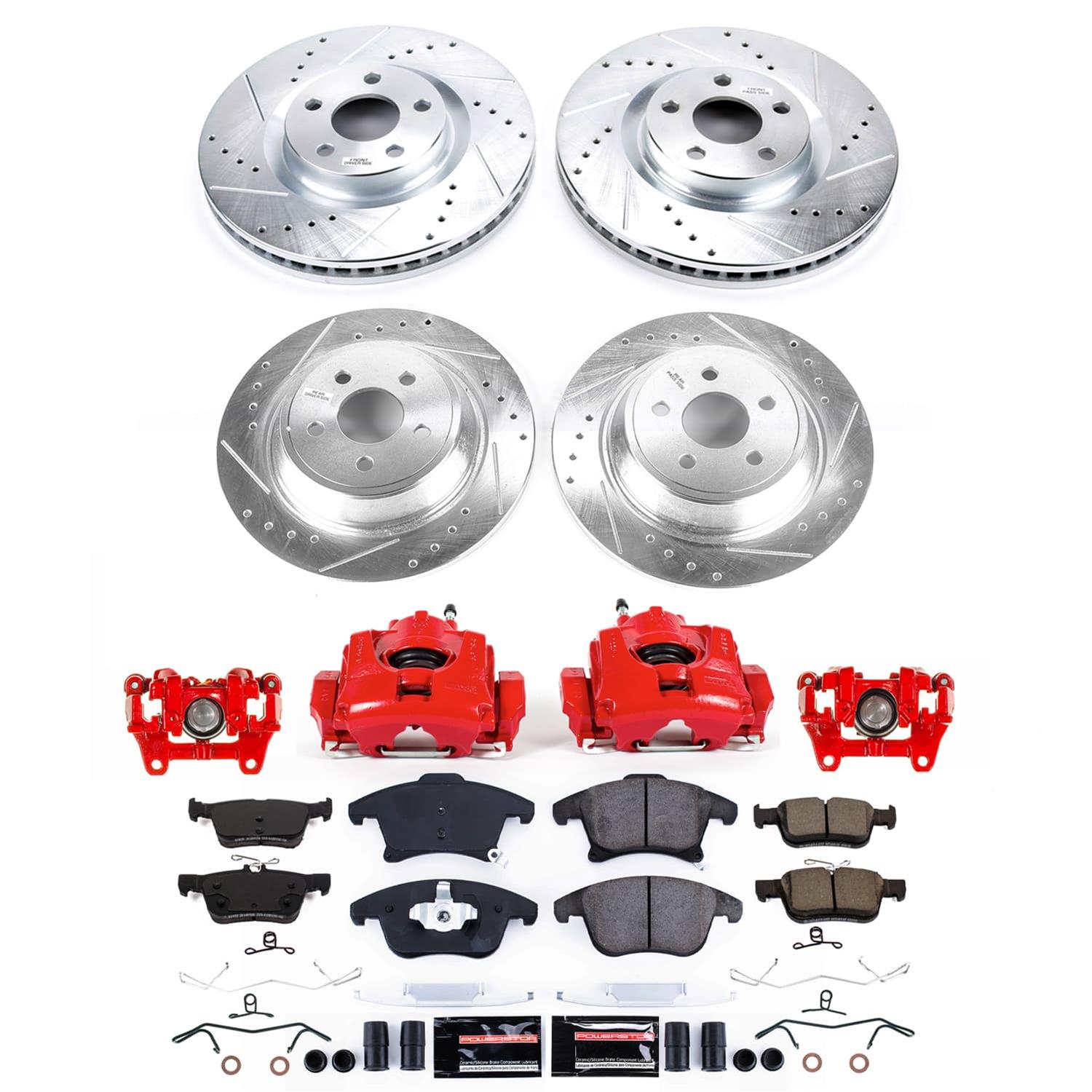 Power Stop 19-20 Ford SSV Plug-In Hybrid Front and Rear Z23 Evolution Kit w/Calipers (1x psbS5474, 1x psbK7417, 1x psbK8540, 1x psbS15140) thumbnail 2