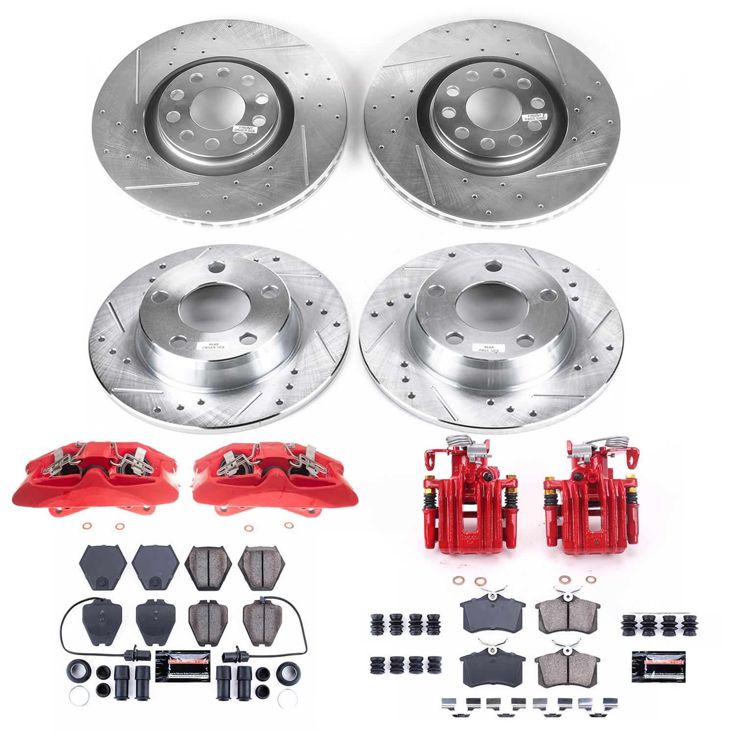 Power Stop 01-05 Audi Allroad Quattro Front & Rear Z23 Evolution Sport Brake Kit w/Calipers (1x psbK886, 1x psbK940, 1x psbS2636, 1x psbS2758) thumbnail 2