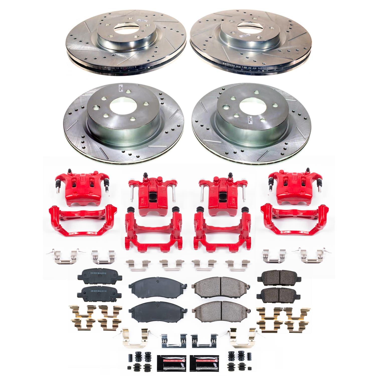 Power Stop 08-09 Infiniti EX35 Front and Rear Z23 Evolution Kit w/Calipers (1x psbK112, 1x psbS6036, 1x psbS2870B, 1x psbK9064) thumbnail 2