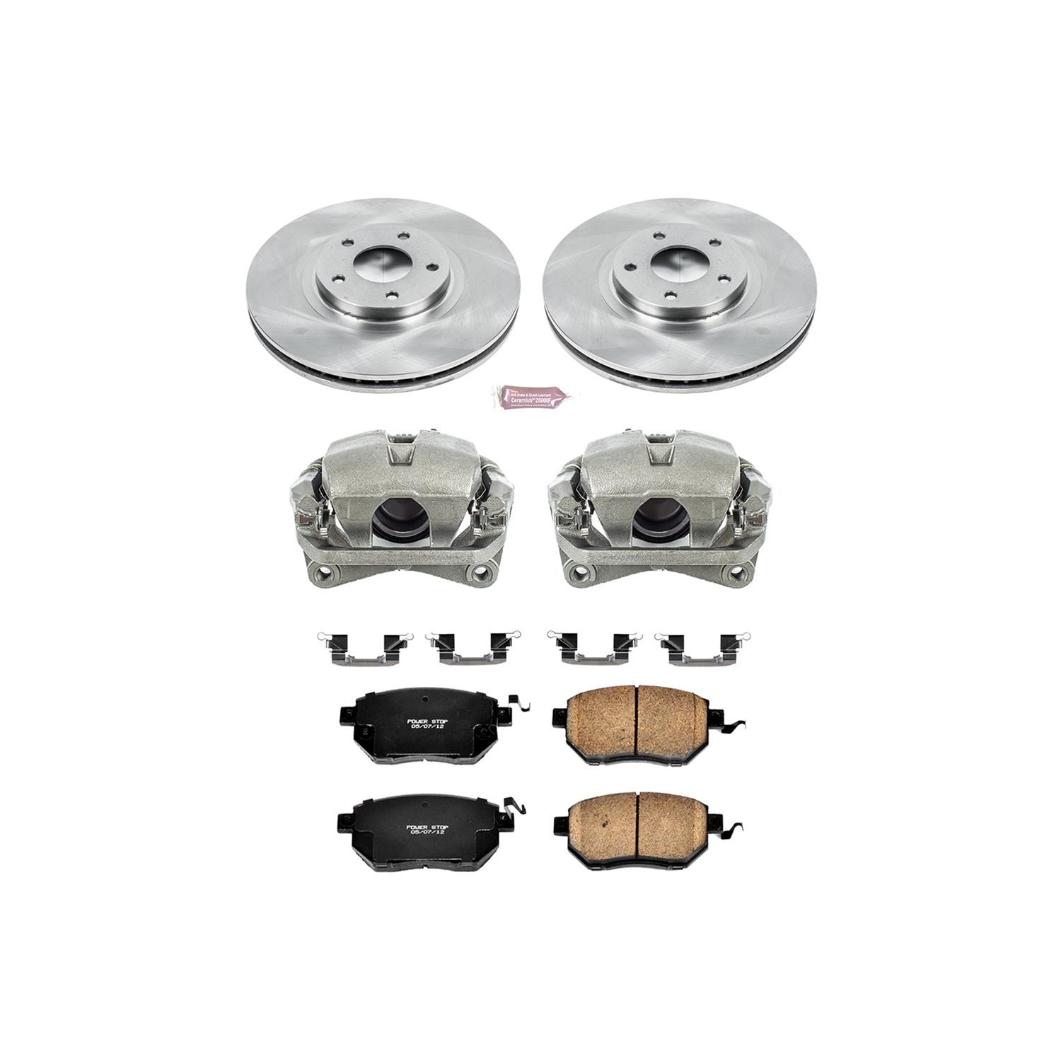 Power Stop 03-05 Infiniti FX45 Front Autospecialty Kit w/Cals (2x psbJBR1100, 1x psbL2877, 1x psbL2876, 1x psb16-969) thumbnail 2