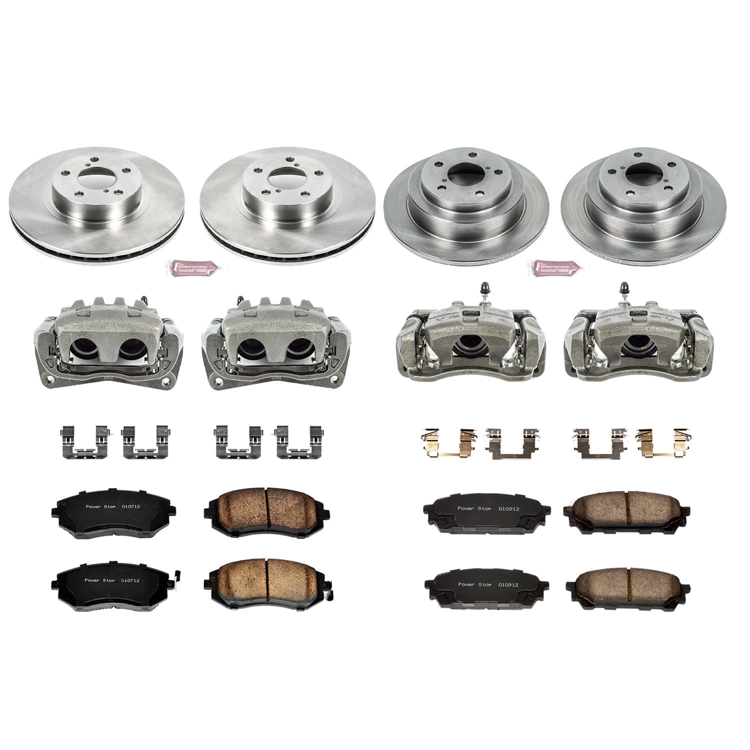 Power Stop 05-06 Saab 9-2X Front & Rear Autospecialty Brake Kit w/Calipers (1x psbKCOE1124, 1x psbKCOE447) thumbnail 2