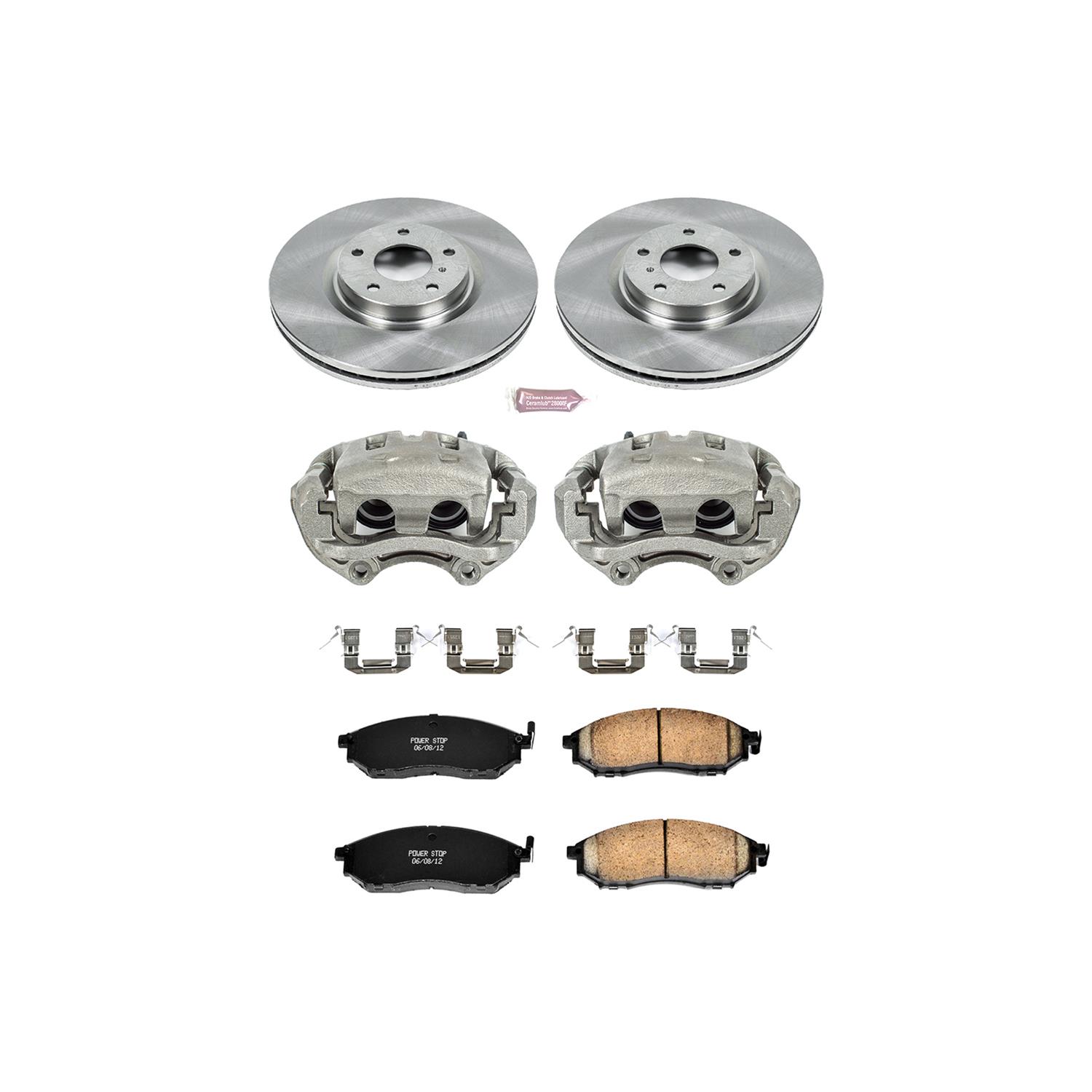 Power Stop 06-09 Nissan 350Z Front Autospecialty Kit w/Cals (1x psbL2870A, 2x psbJBR1112, 1x psbL2871A, 1x psb16-888) thumbnail 2