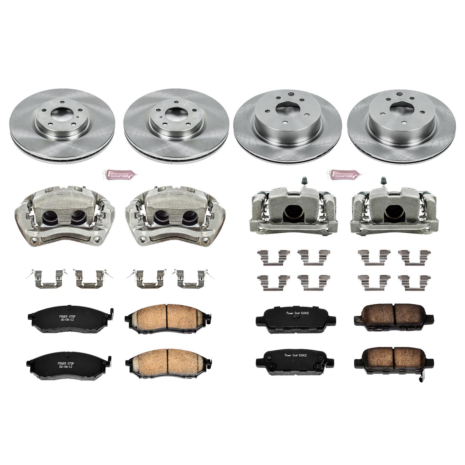 Power Stop 07-08 Infiniti G35 Front & Rear Autospecialty Kit w/Cals (Bundled Kit) thumbnail 2
