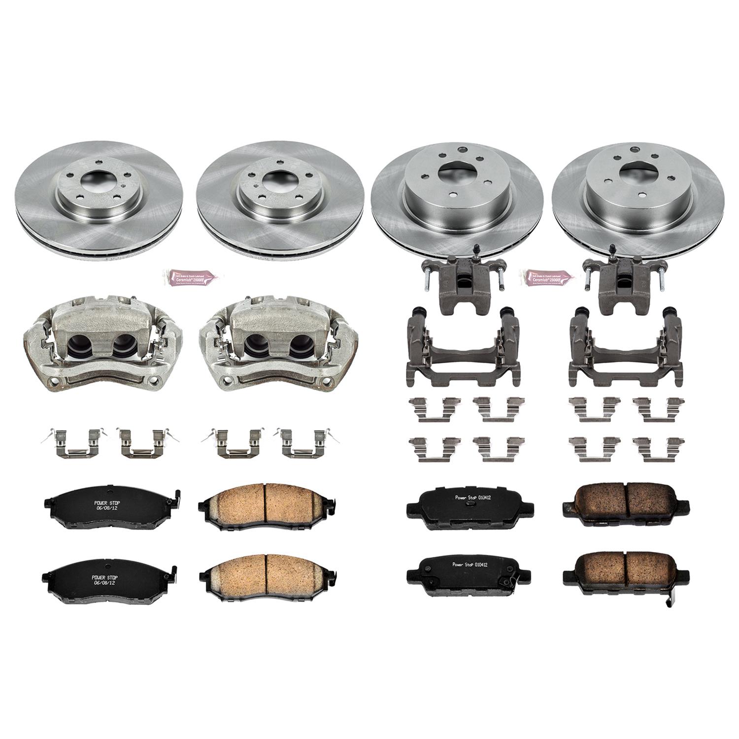 Power Stop 11-12 Infiniti G25 Front & Rear Autospecialty Kit w/Cals (Bundled Kit) thumbnail 2