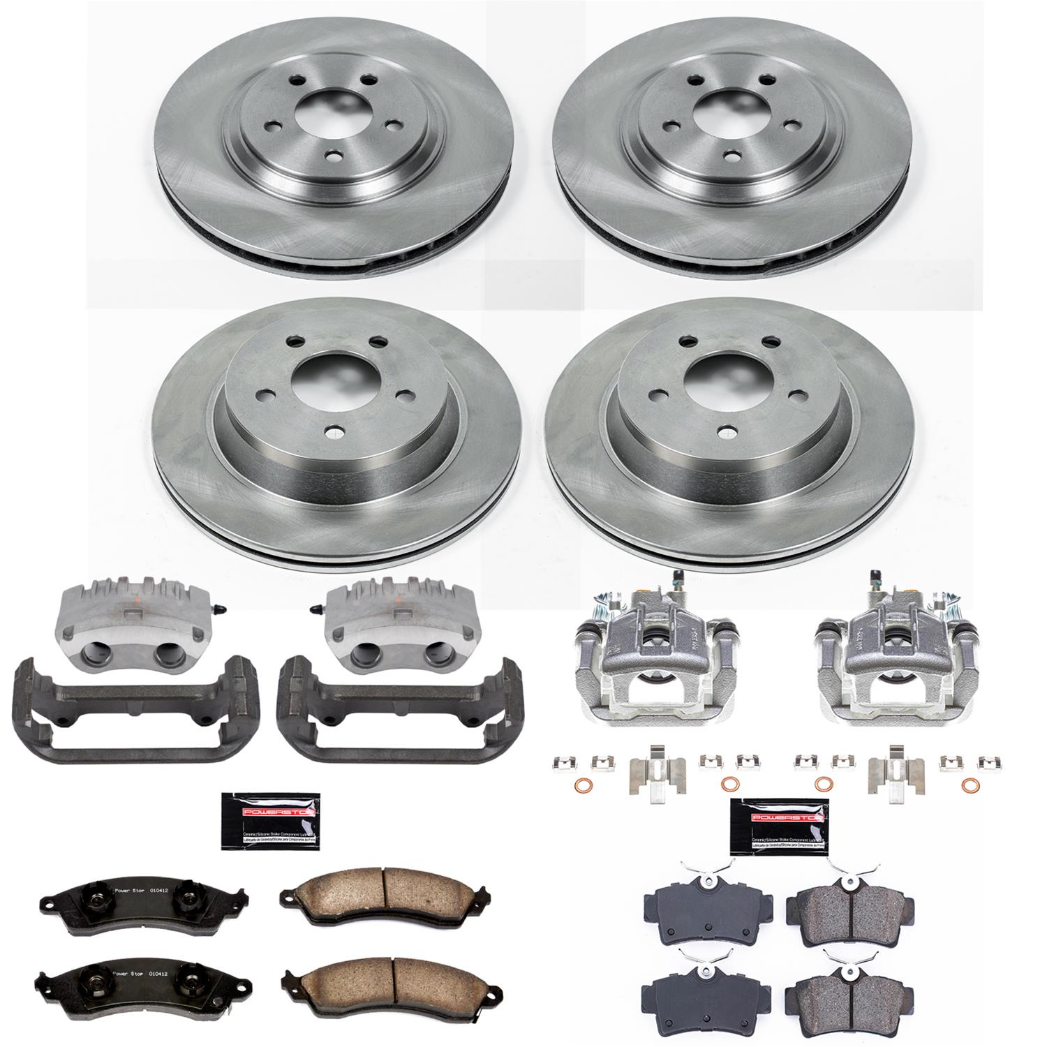 Power Stop 1999 Ford Mustang Front & Rear Autospecialty Brake Kit w/Calipers (1x psbKCOE1306A, 1x psbKCOE1304C) thumbnail 2