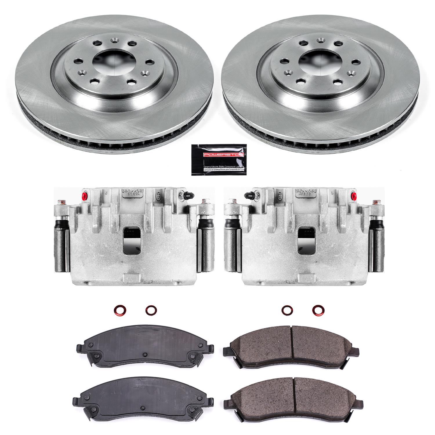 Power Stop 04-09 Cadillac SRX Front Autospecialty Kit w/Cals (1x psbL4966, 1x psbL4967, 2x psbAR82117, 1x psb16-1019) thumbnail 2