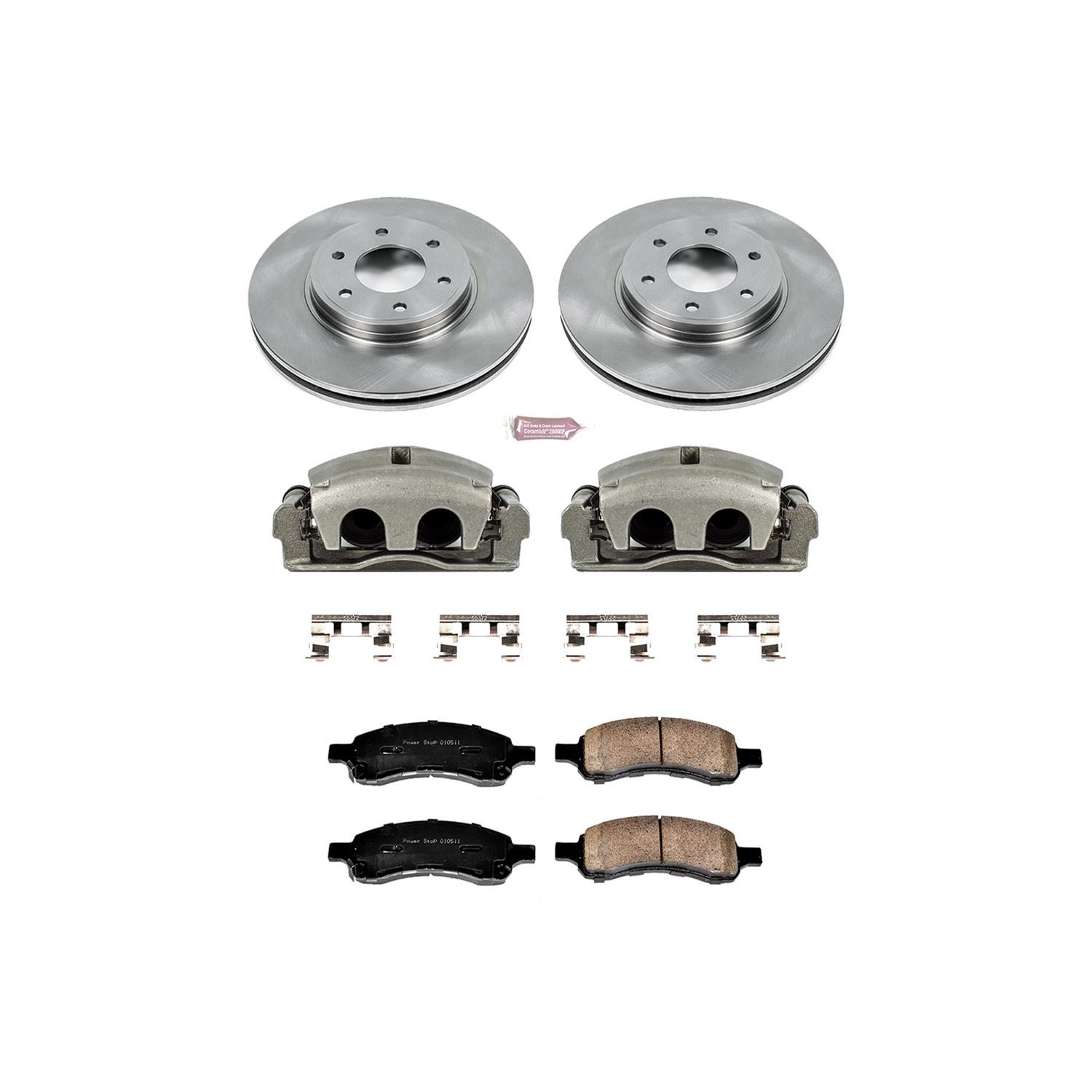 Power Stop 08-09 Saab 9-7x Front Autospecialty Kit w/Cals (1x psbL5004, 1x psbL5005, 2x psbAR82120, 1x psb16-1169) thumbnail 2