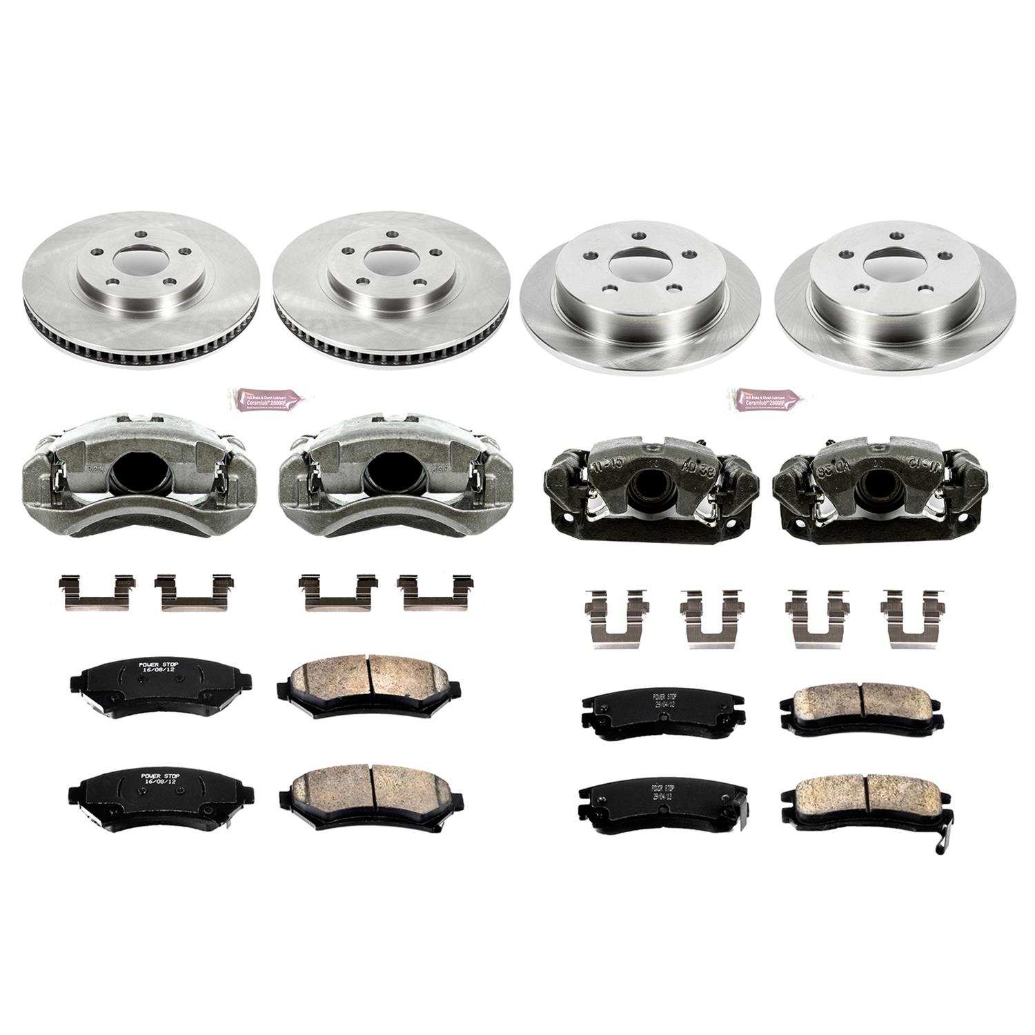 Power Stop 00-05 Chevrolet Impala Front & Rear Autospecialty Brake Kit w/Calipers (1x psbKCOE1542, 1x psbKCOE1558) thumbnail 2