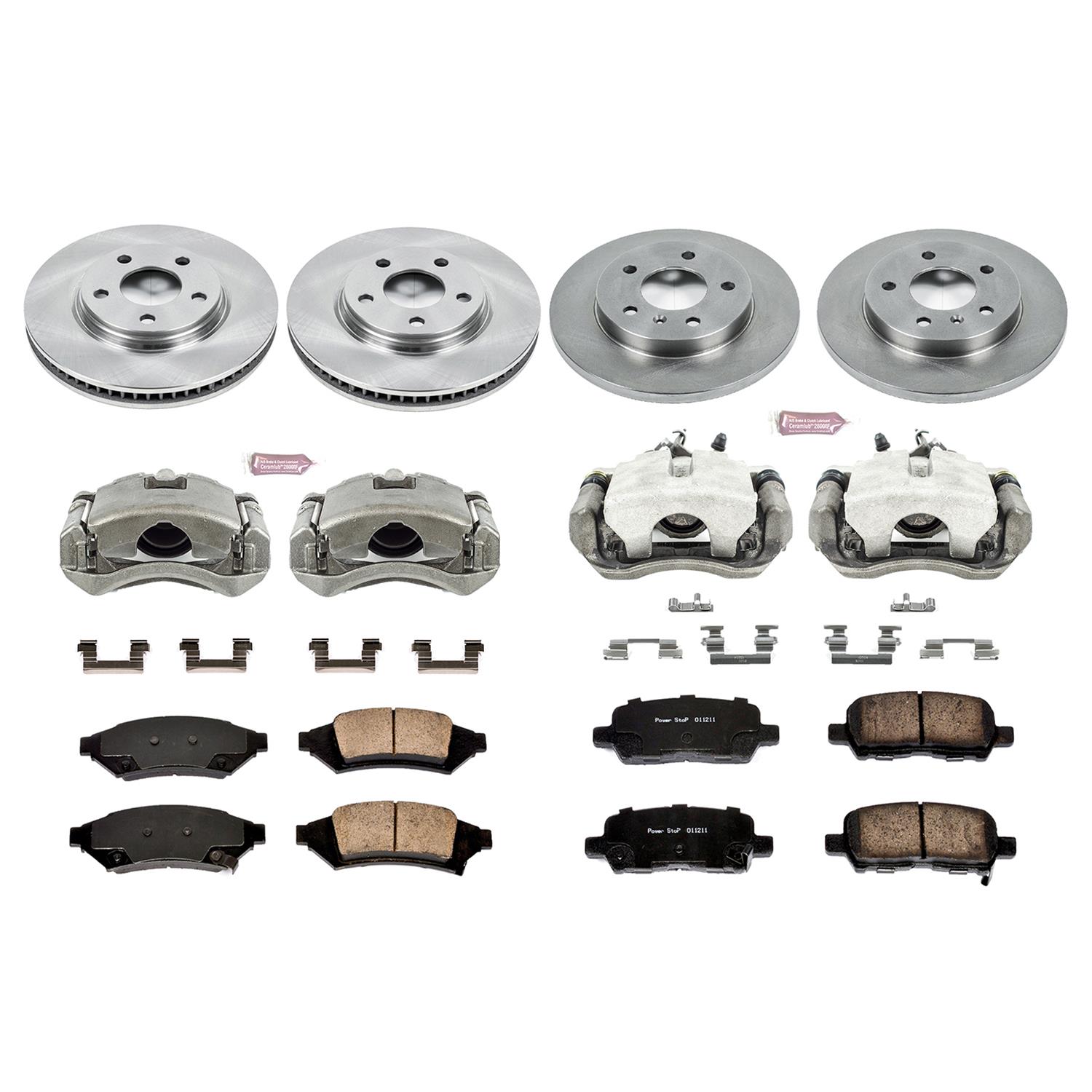 Power Stop 2004 Pontiac Grand Prix Front & Rear Autospecialty Brake Kit w/Calipers (1x psbKCOE1586, 1x psbKCOE1602) thumbnail 2