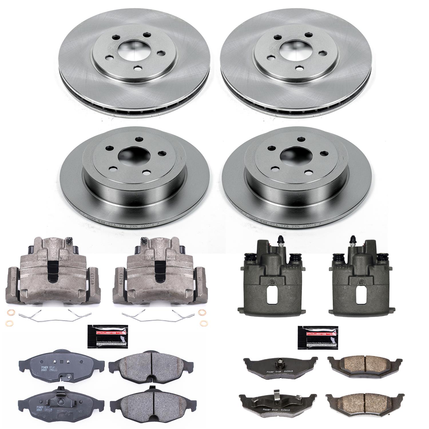Power Stop 01-06 Chrysler Sebring Front & Rear Autospecialty Brake Kit w/Calipers (1x psbKCOE1684, 1x psbKCOE6266A) thumbnail 2