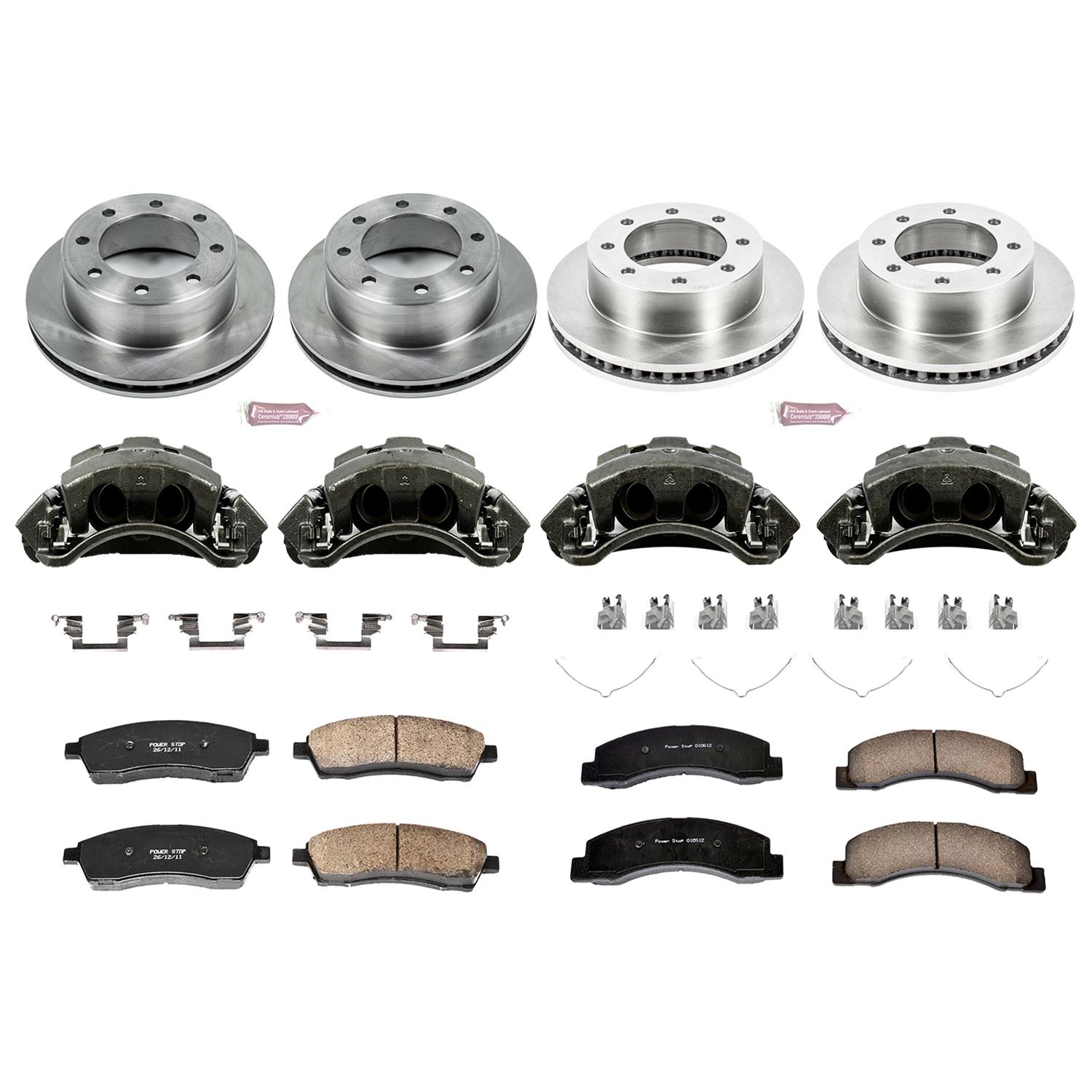 Power Stop 1999 Ford F-250 Super Duty Front & Rear Autospecialty Kit w/Cals (Bundled Kit) thumbnail 2