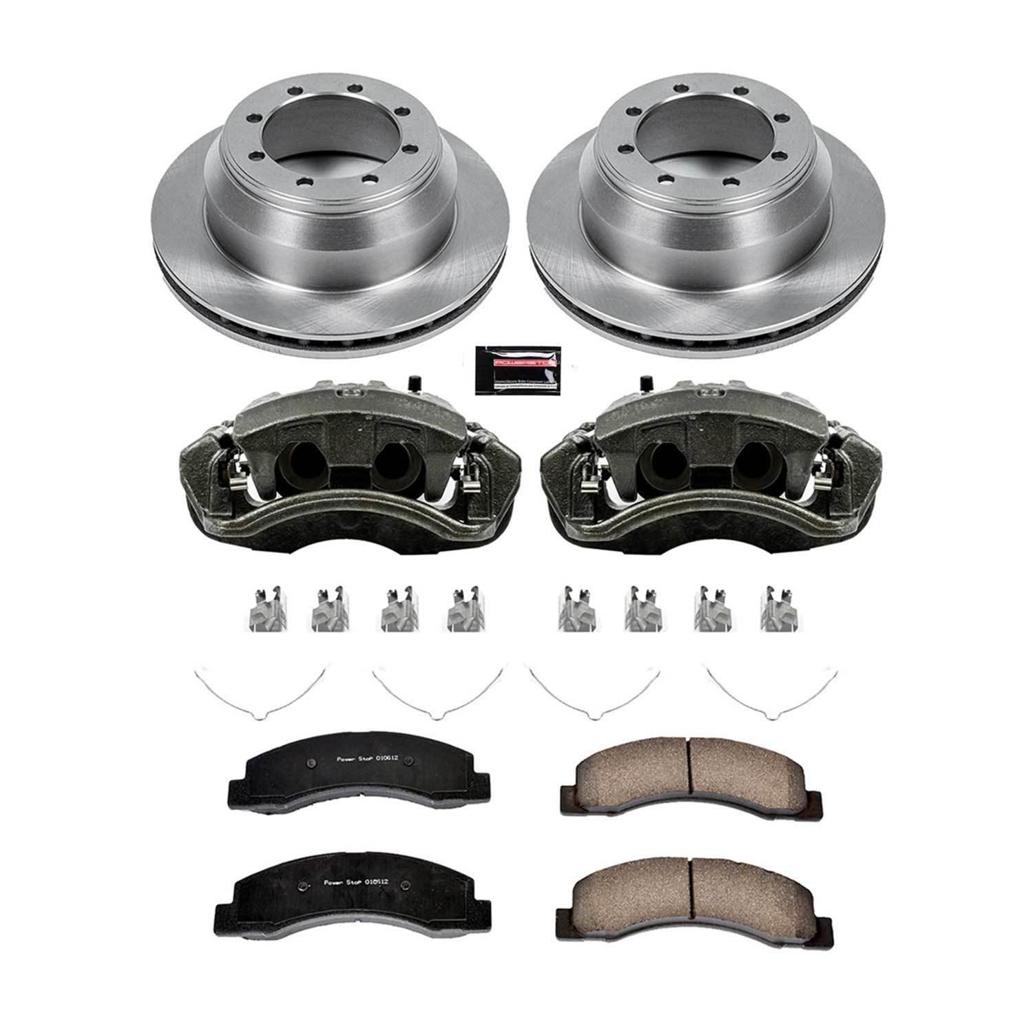Power Stop 00-04 Ford F-350 Super Duty Rear Autospecialty Kit w/Cals (1x psbL4752, 1x psbL4753, 2x psbAR8570, 1x psb16-757) thumbnail 2