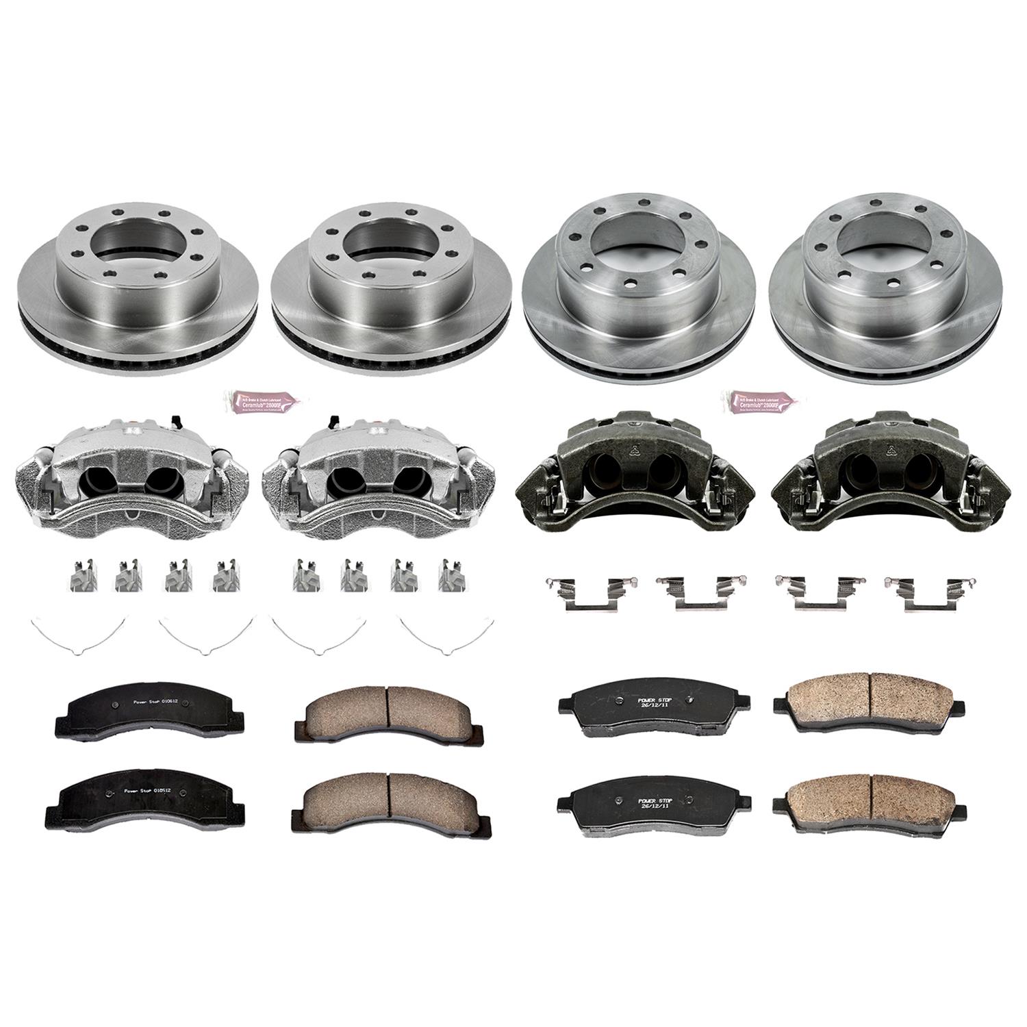 Power Stop 99-00 Ford F-250 Super Duty Front & Rear Autospecialty Kit w/Cals (Bundled Kit) thumbnail 2
