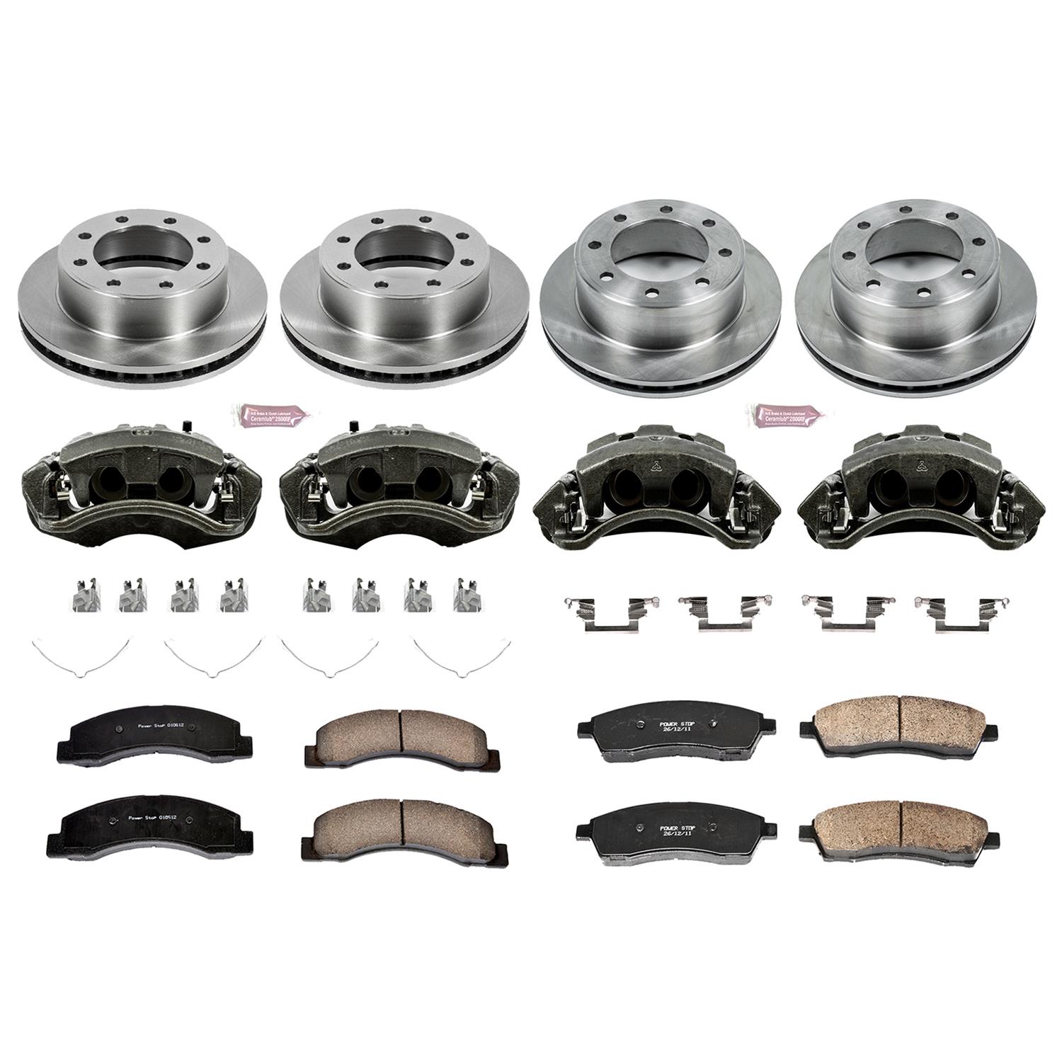 Power Stop 00-05 Ford Excursion Front & Rear Autospecialty Kit w/Cals (Bundled Kit) thumbnail 2