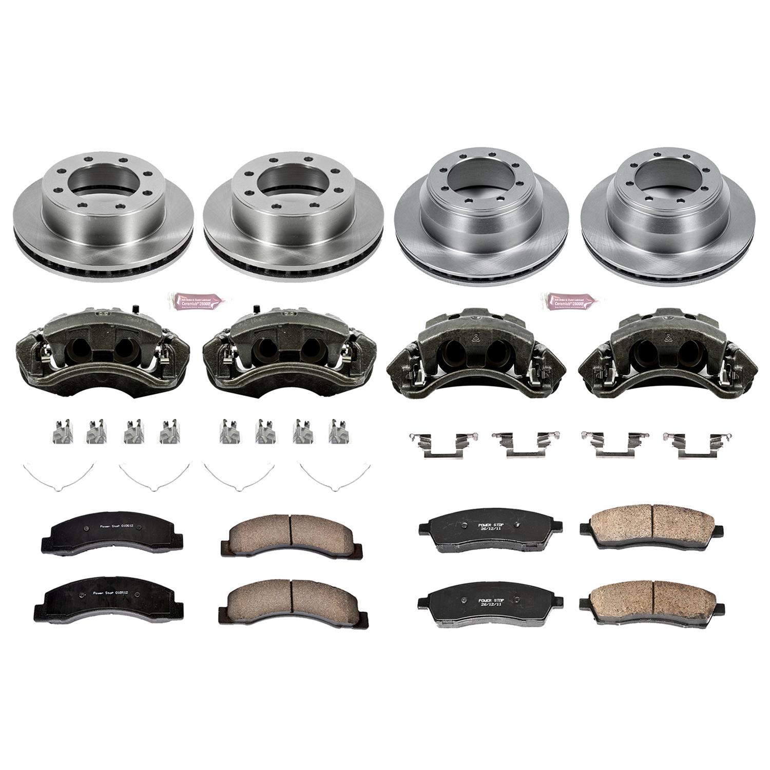Power Stop 00-04 Ford F-350 Super Duty Front & Rear Autospecialty Kit w/Cals (Bundled Kit) thumbnail 2