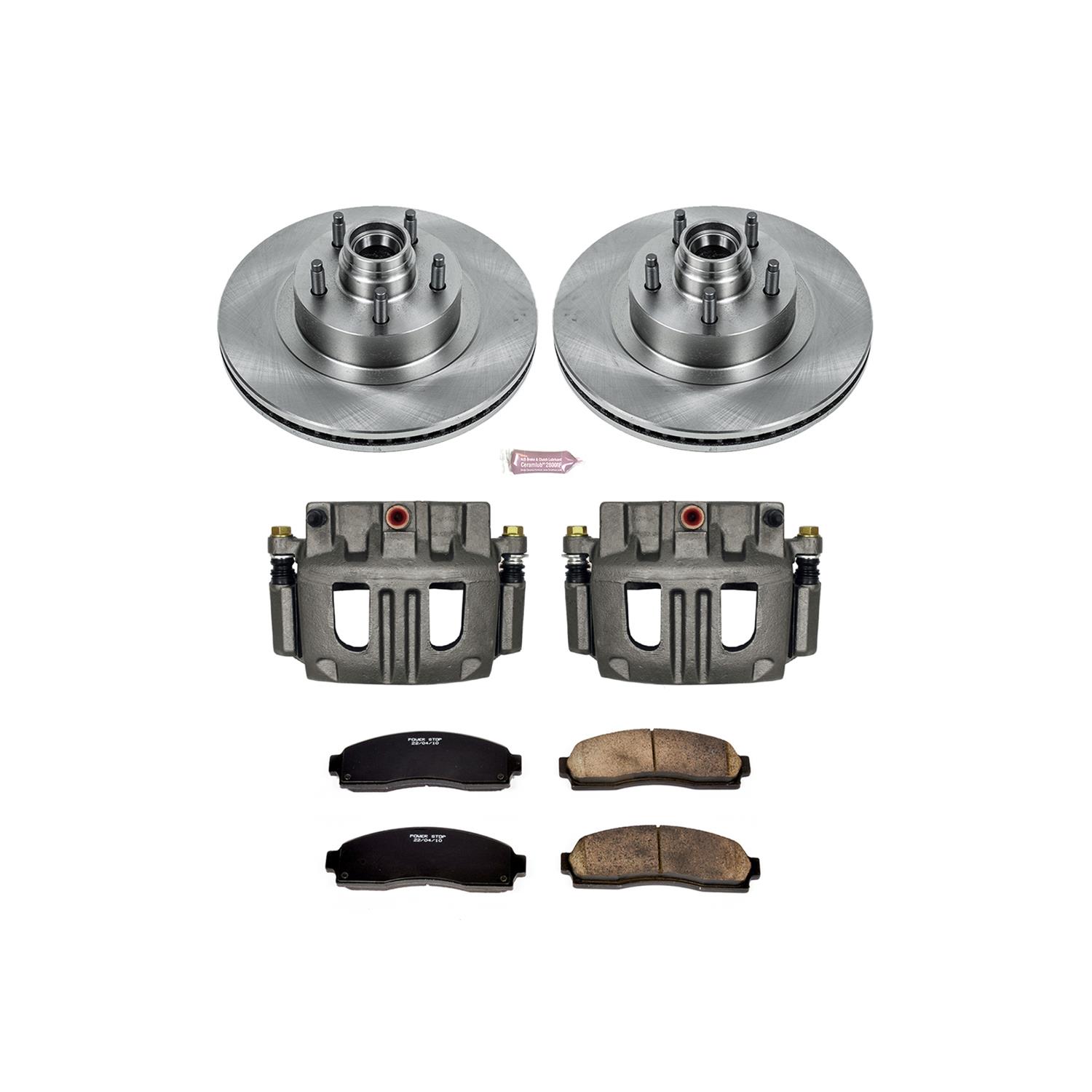 Power Stop 03-05 Ford Explorer Sport Trac Front Autospecialty Kit w/Cals (1x psbL4848, 1x psbL4849, 2x psbAR8585, 1x psb16-833) thumbnail 2