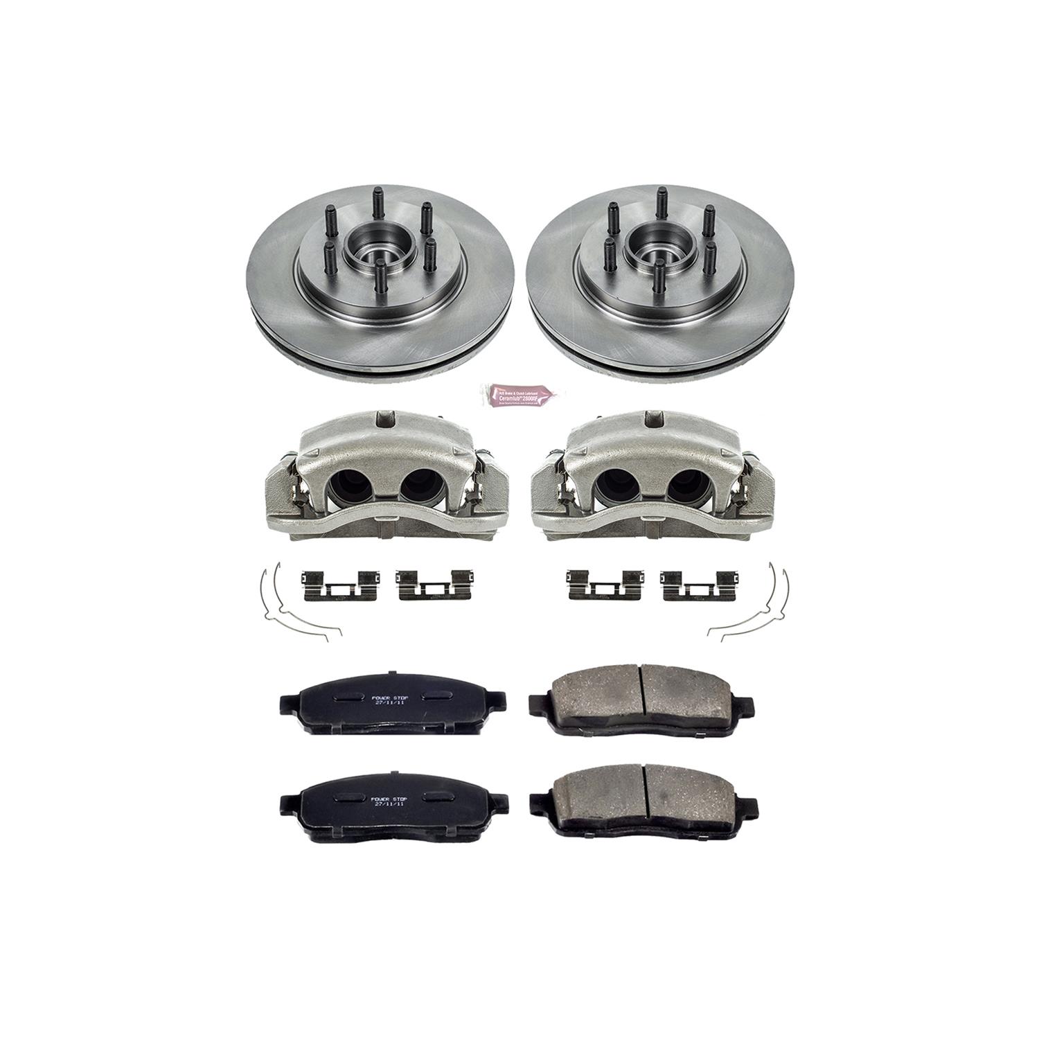 Power Stop 2004 Ford F-150 Front Autospecialty Kit w/Cals (1x psbL4861, 2x psbAR8594, 1x psbL4860, 1x psb16-1011) thumbnail 2