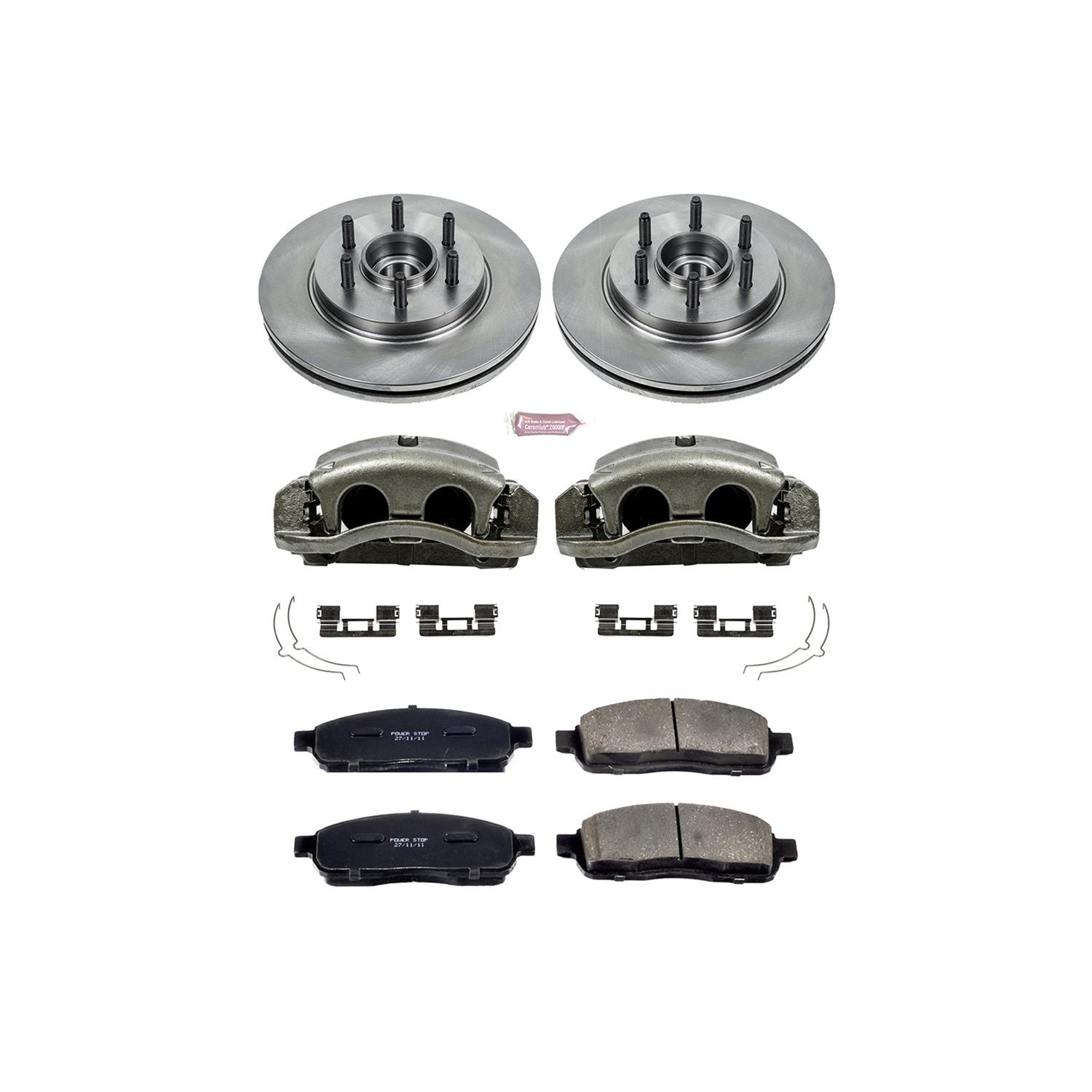 Power Stop 06-08 Lincoln Mark LT Front Autospecialty Kit w/Cals (1x psbL4974, 1x psbL4975, 2x psbAR8594, 1x psb16-1011) thumbnail 2