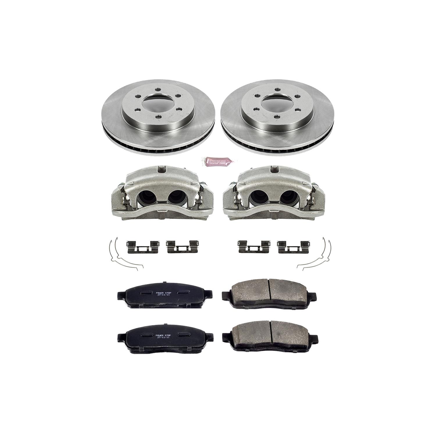 Power Stop 2004 Ford F-150 Front Autospecialty Kit w/Cals (1x psbL4861, 2x psbAR8596, 1x psbL4860, 1x psb16-1011) thumbnail 2