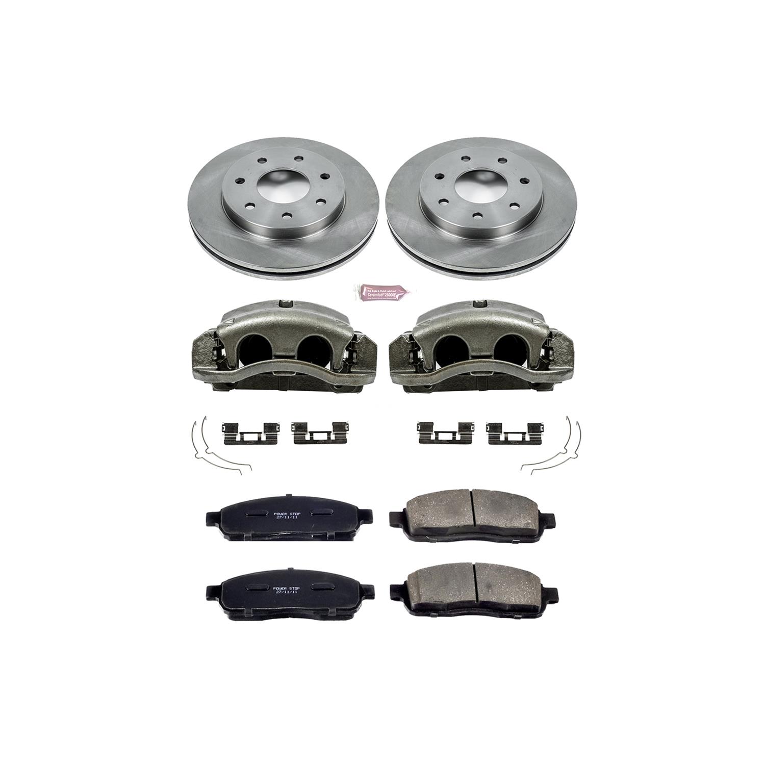 Power Stop 06-08 Lincoln Mark LT Front Autospecialty Kit w/Cals (1x psbL4974, 1x psbL4975, 2x psbAR8597, 1x psb16-1011) thumbnail 2