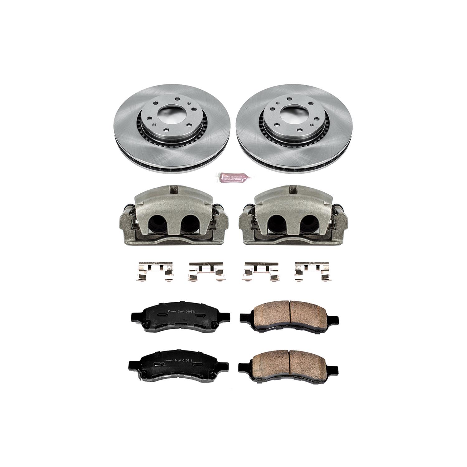 Power Stop 06-09 Saab 9-7x Front Autospecialty Kit w/Cals (1x psbL5004, 1x psbL5005, 2x psbAR8650, 1x psb16-1169) thumbnail 2