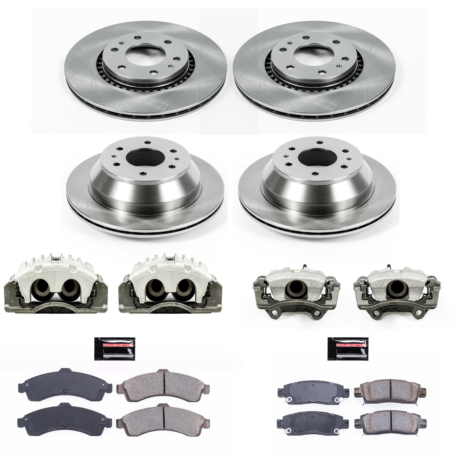Power Stop 2005 Saab 9-7x Front & Rear Autospecialty Brake Kit w/Calipers (1x psbKCOE2050, 1x psbKCOE2061A) thumbnail 2