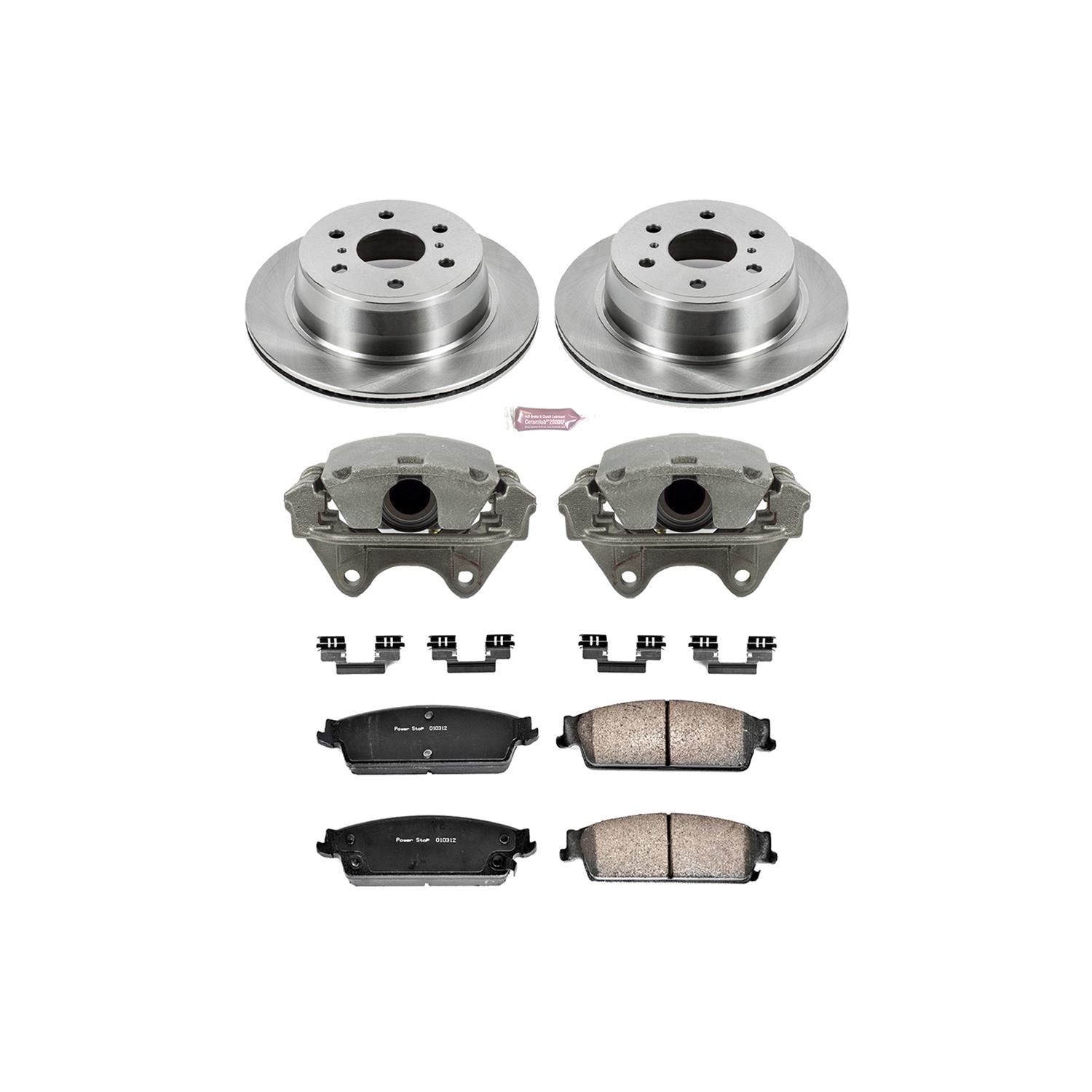 PowerStop Rear Autospecialty Brake Kit with Calipers | 1993–1997 Ford Thunderbird (KCOE1297) main image 1