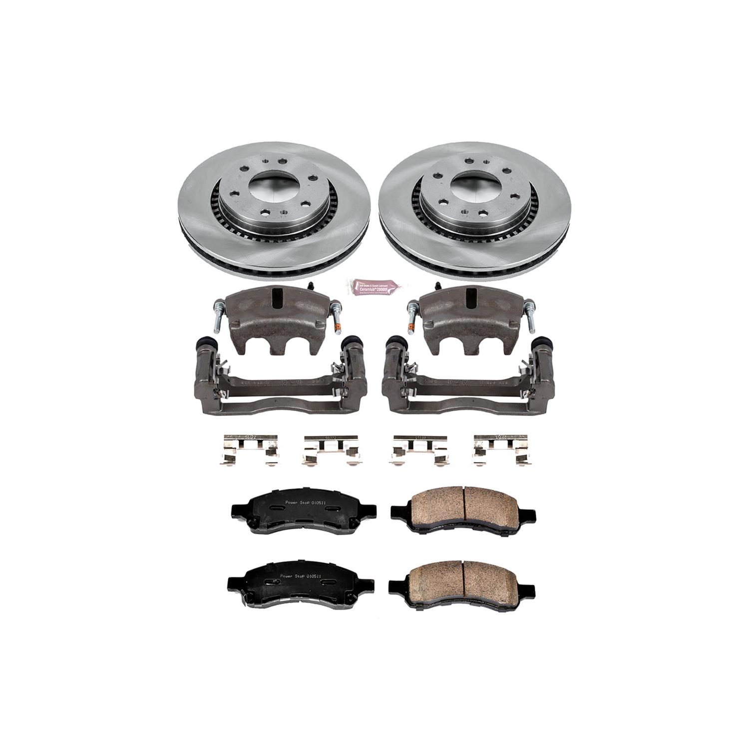 Power Stop 06-08 Isuzu Ascender Front Autospecialty Kit w/Cals (1x psbL5005A, 1x psbL5004A, 2x psbAR8659, 1x psb16-1169) thumbnail 2