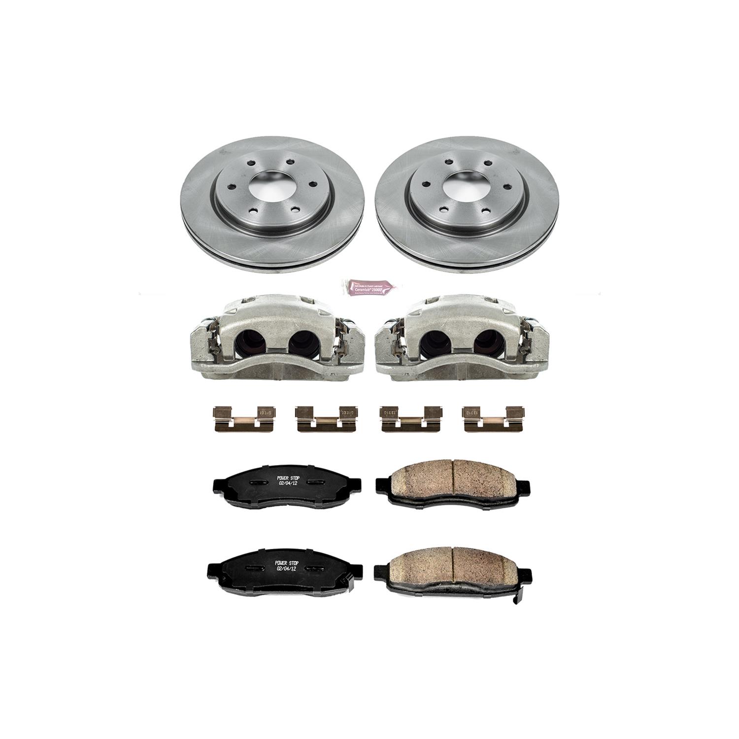 Power Stop 05-07 Nissan Titan Front Autospecialty Kit w/Cals (1x psbL2982, 1x psbL2983, 2x psbJBR1161, 1x psb16-1183) thumbnail 2
