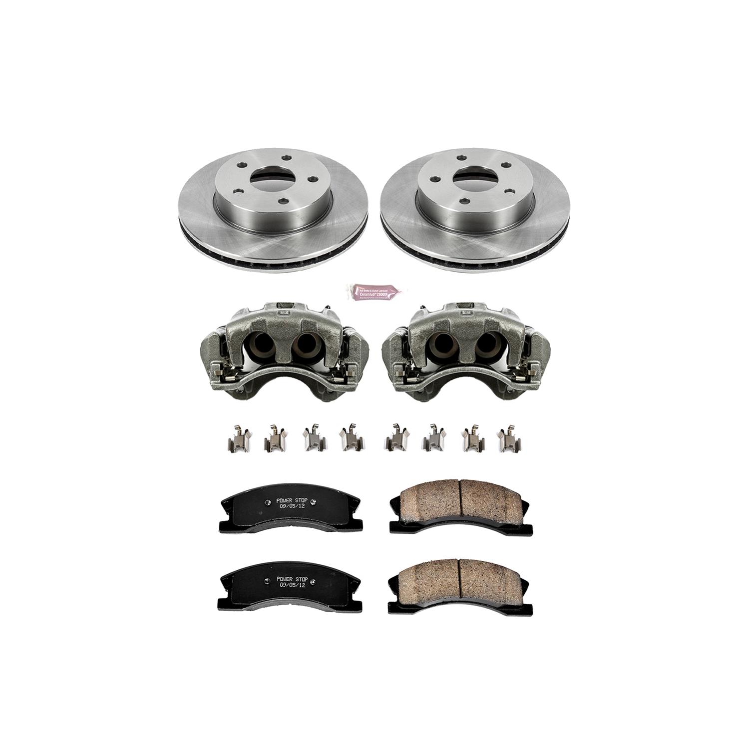 Power Stop 99-04 Jeep Grand Cherokee Front Autospecialty Kit w/Cals (1x psbL4826, 1x psbL4827, 2x psbAR8742, 1x psb16-945) thumbnail 2